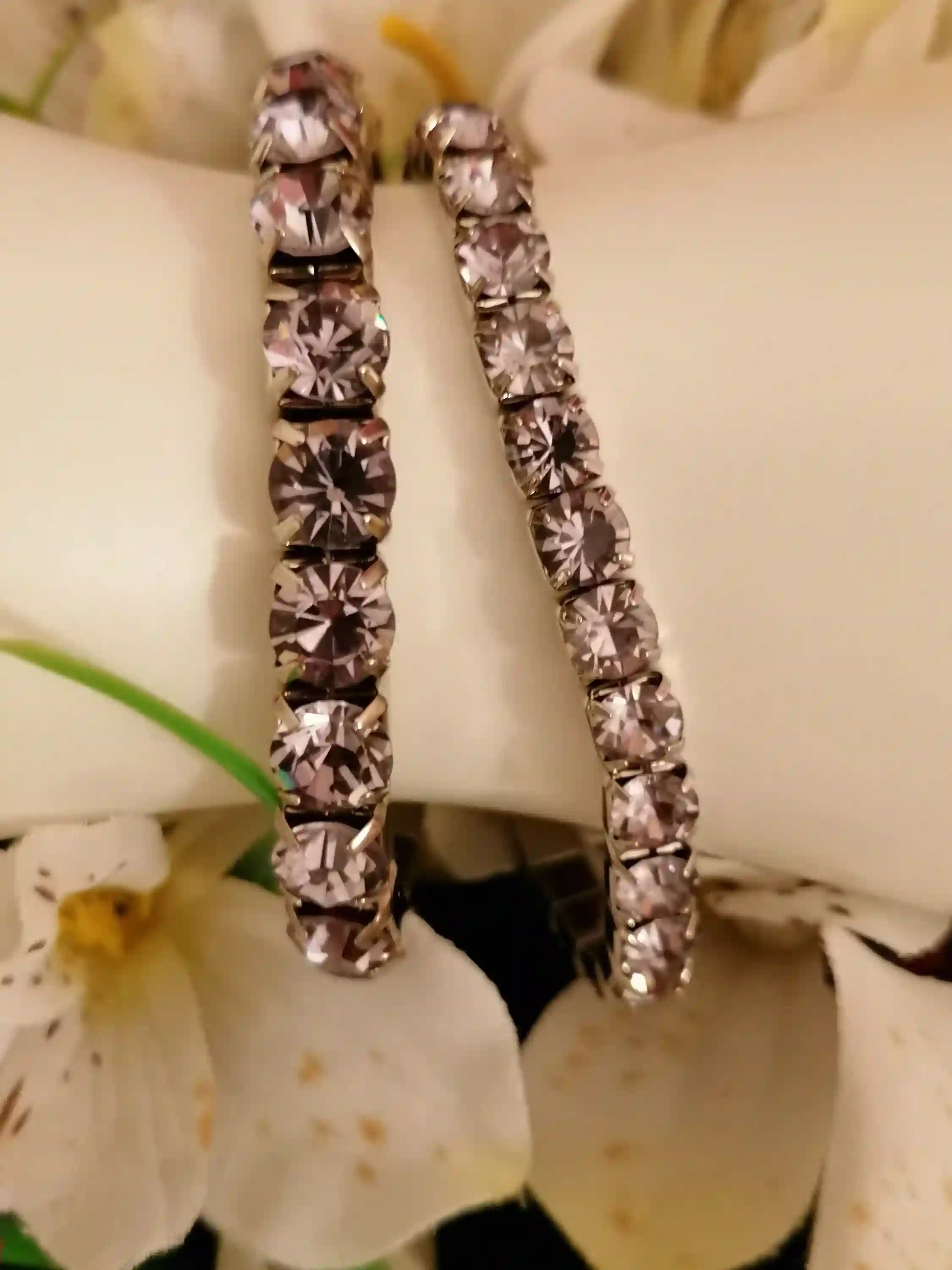 Dark Grey Bridal Bracelet 18k white gold Swarovski Bride Tennis Bracelet Crystal Jewelry Gray Silver Night Wedding Girlfriend Gift Bracelet 