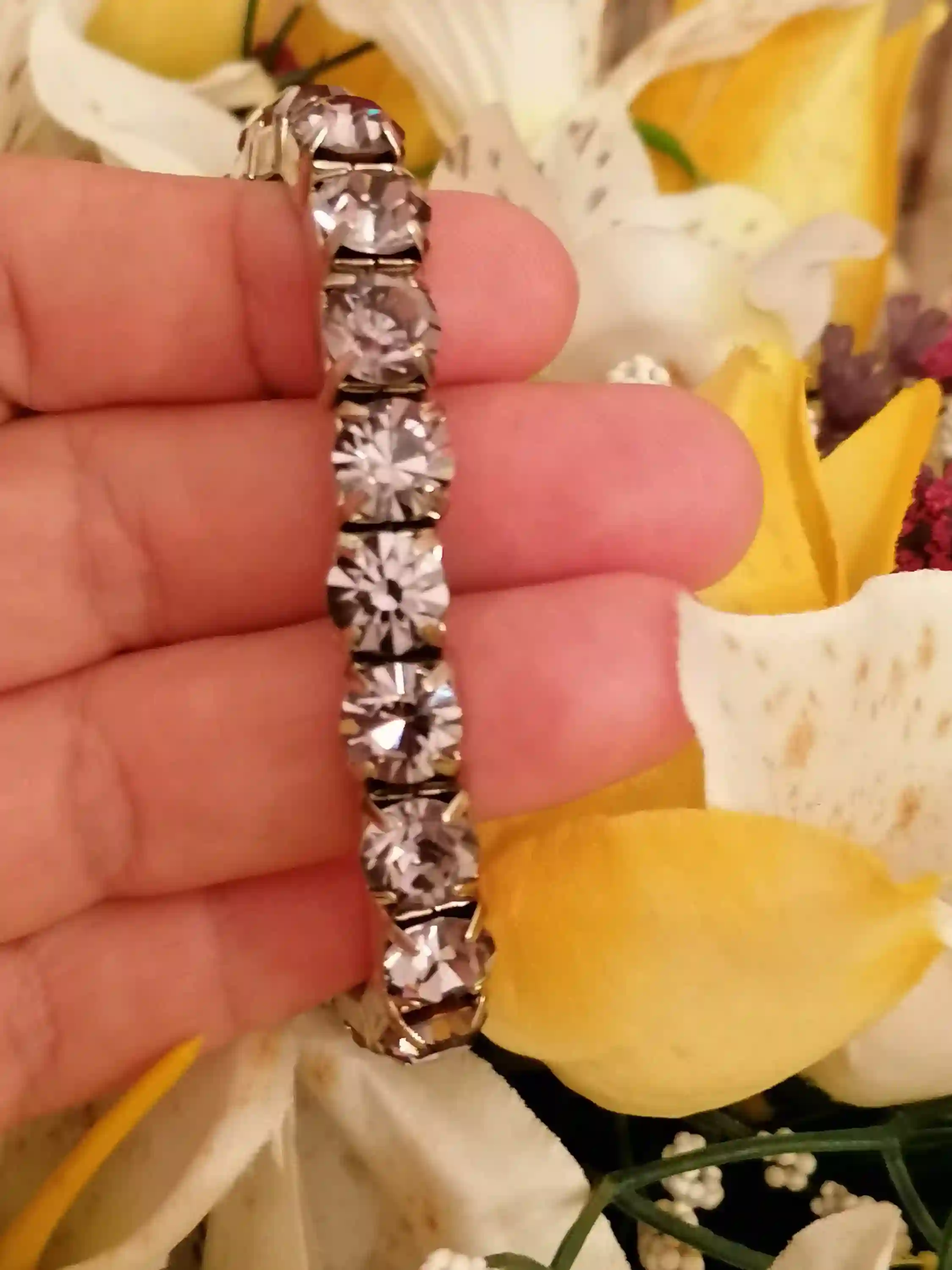 Dark Grey Bridal Bracelet 18k white gold Swarovski Bride Tennis Bracelet Crystal Jewelry Gray Silver Night Wedding Girlfriend Gift Bracelet 