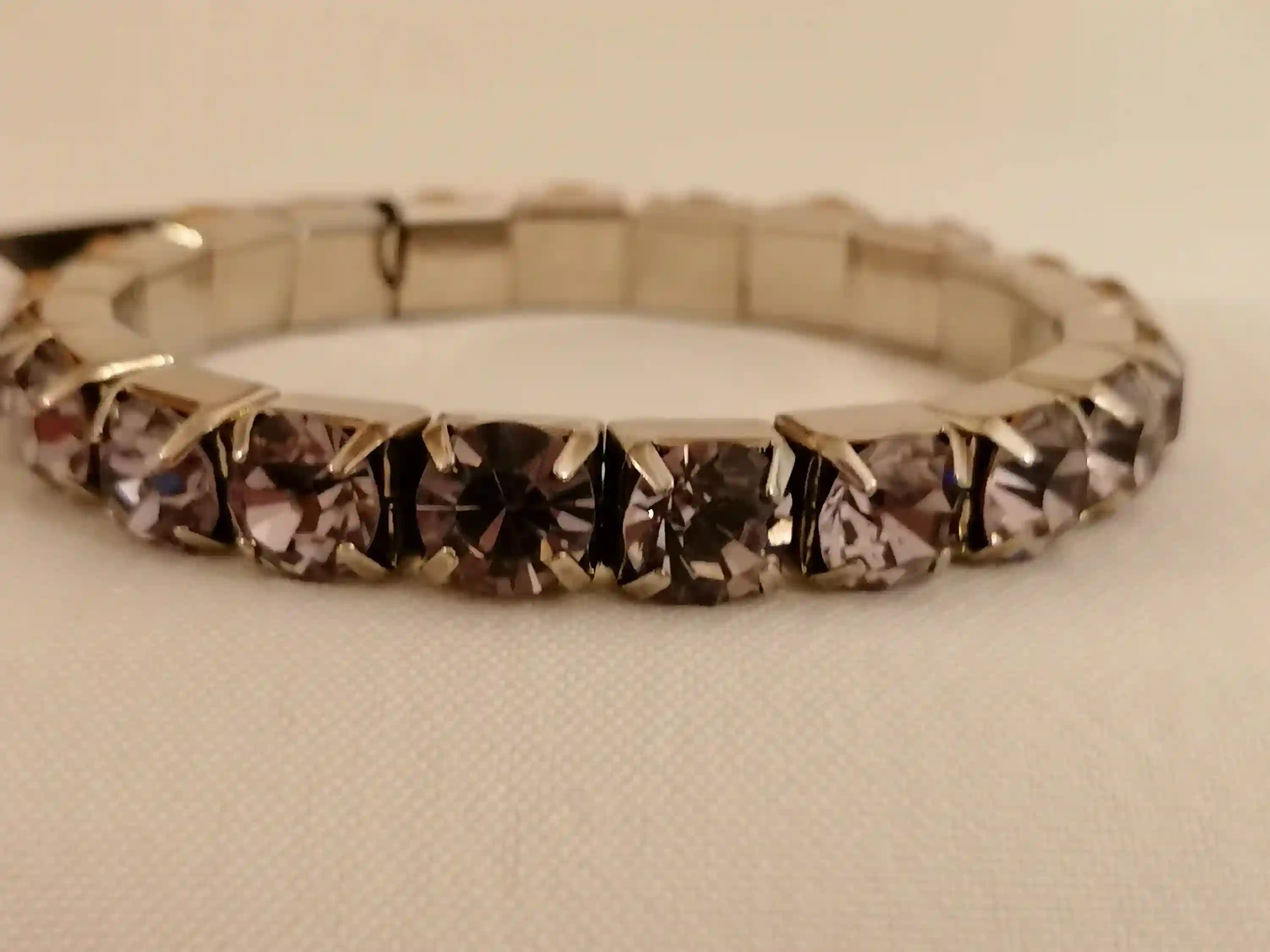 Dark Grey Bridal Bracelet 18k white gold Swarovski Bride Tennis Bracelet Crystal Jewelry Gray Silver Night Wedding Girlfriend Gift Bracelet 
