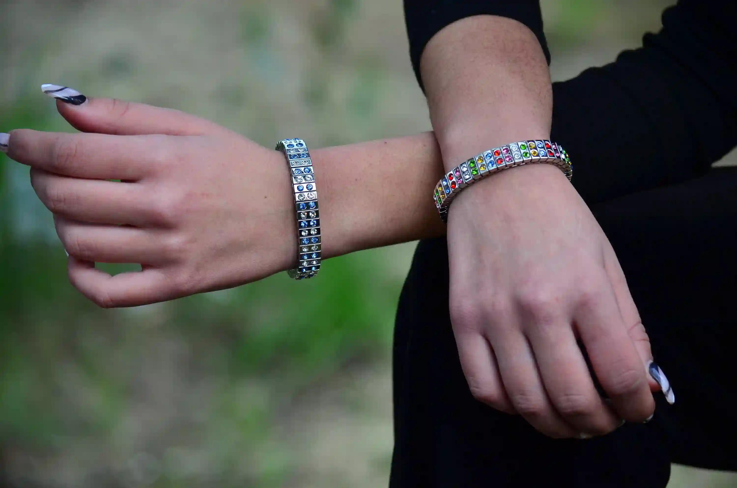 Unisex Rainbow Bracelets Swarovski Bracelets Stretch Gem Gay Bracelet Gifts Gemstone Bangle lgbt Lesbian Bracelet Gay Bracelet Classy 