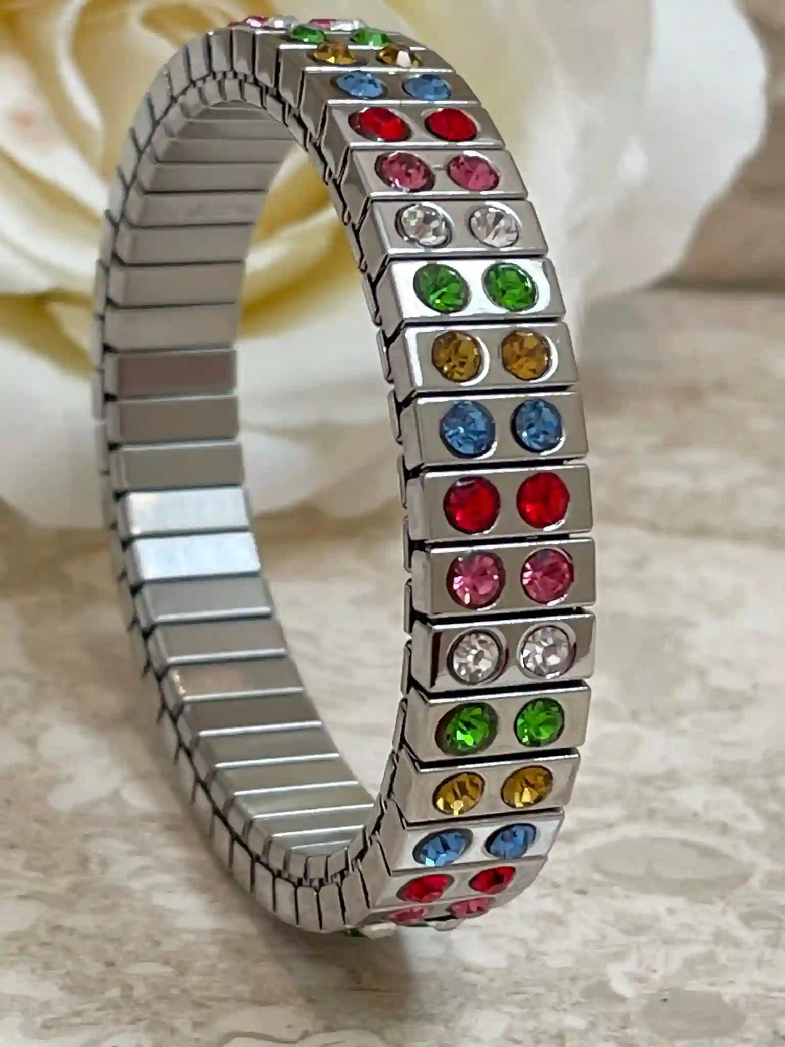 Unisex Rainbow Bracelets Swarovski Bracelets Stretch Gem Gay Bracelet Gifts Gemstone Bangle lgbt Lesbian Bracelet Gay Bracelet Classy 