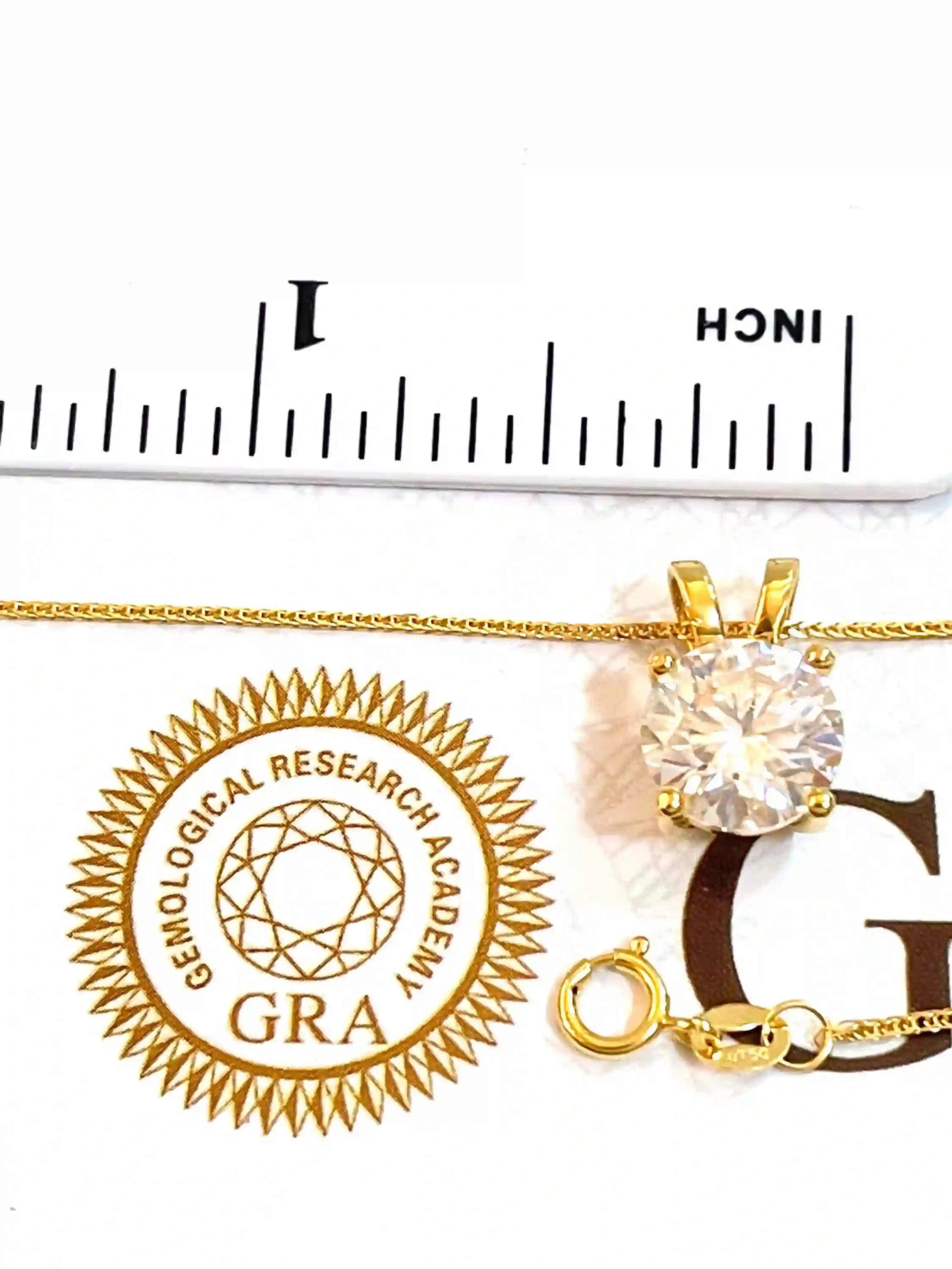 18K Luxury 2 carat REAL Diamond Pendant Necklace for women - SOLID 18k Gold Diamond Jewelry - GRA Certified Diamond Solitaire VVS1 D color 
