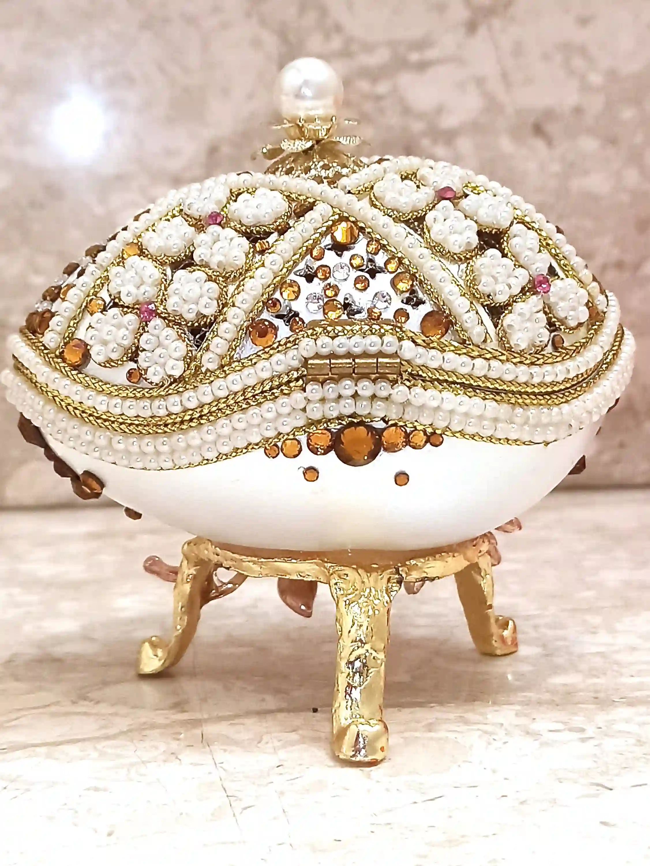One of a Kind, Faberge egg, LUXURY Gift Box, Citrine, Bracelets, Faberge egg Ornament, Home Decor, Fabrege Style NATURAL Egg Hand Carved 24k 