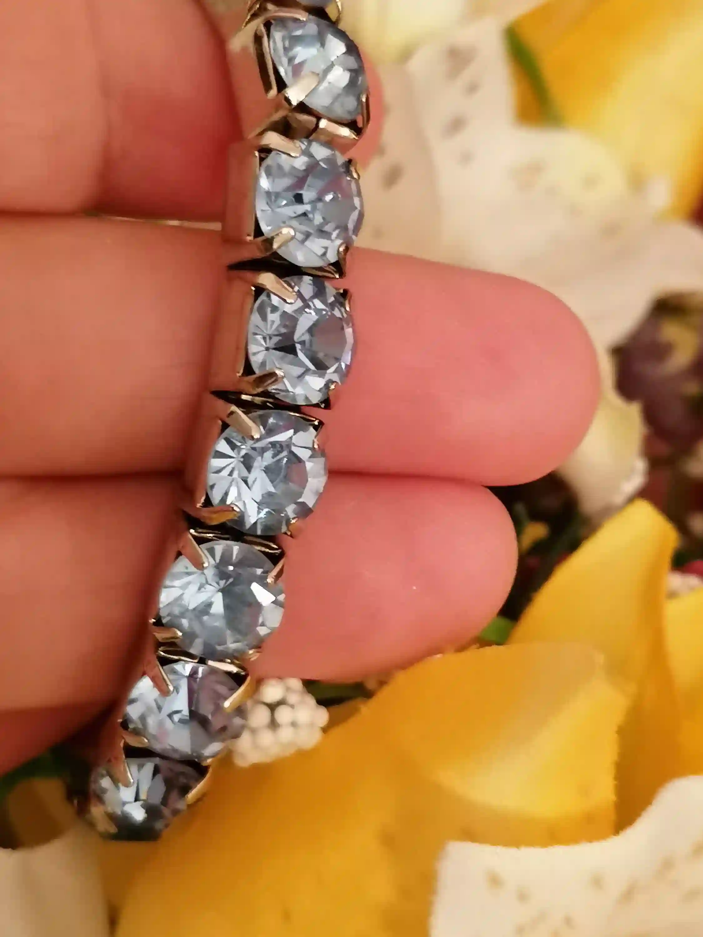 Something Blue Bracelet / Wedding Something Blue Jewelry /Bride Something Blue / Something Blue for the Bride / Bridesmaid Tennis Bracelet 