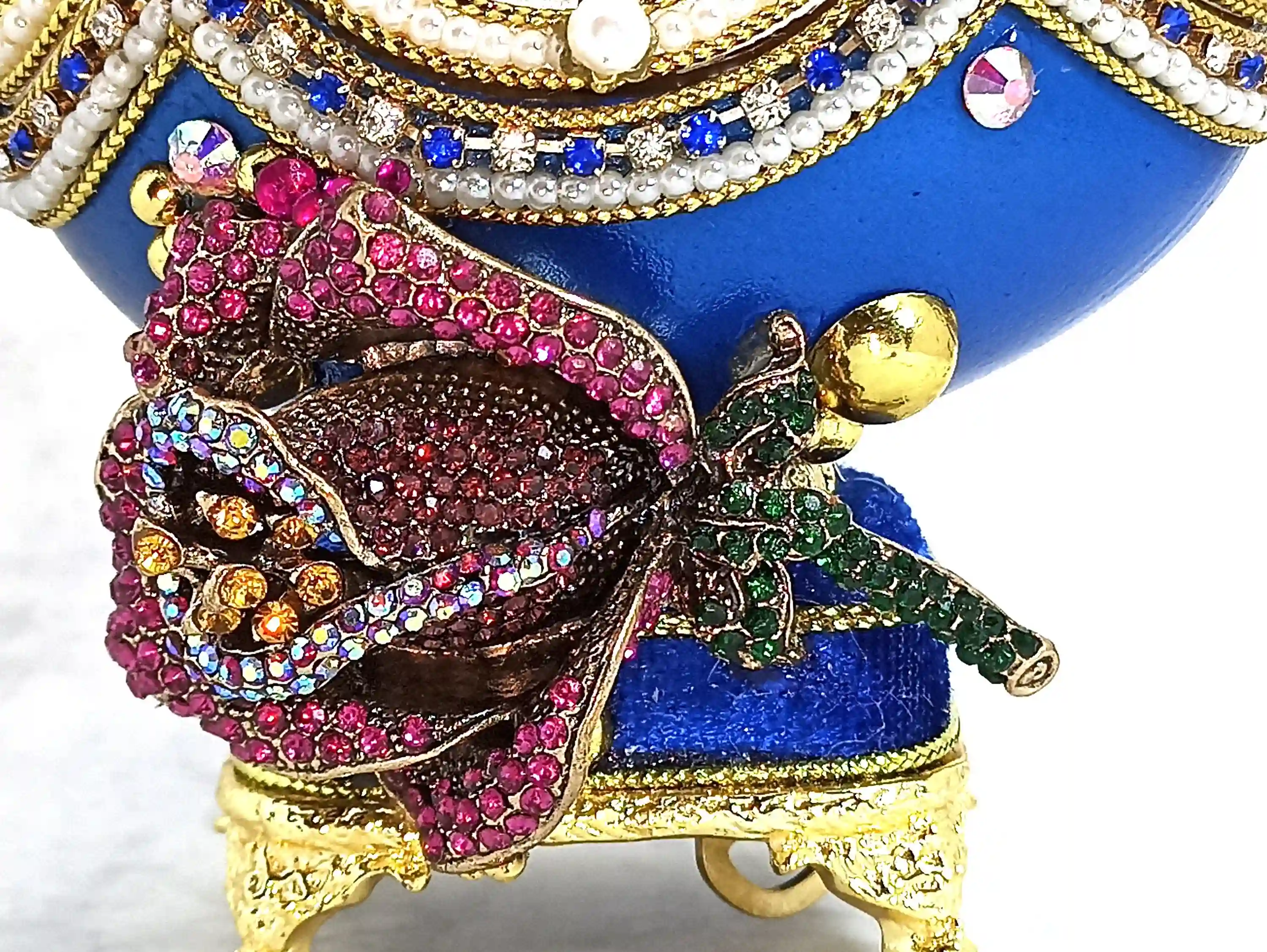 Amethyst, Faberge-Style Music Box- REAL Egg Luxury Valentine MASTERPIECE Faberge Egg style Imperial Art Nouveau Jewelry Box , Faberge egg, 24kGold 