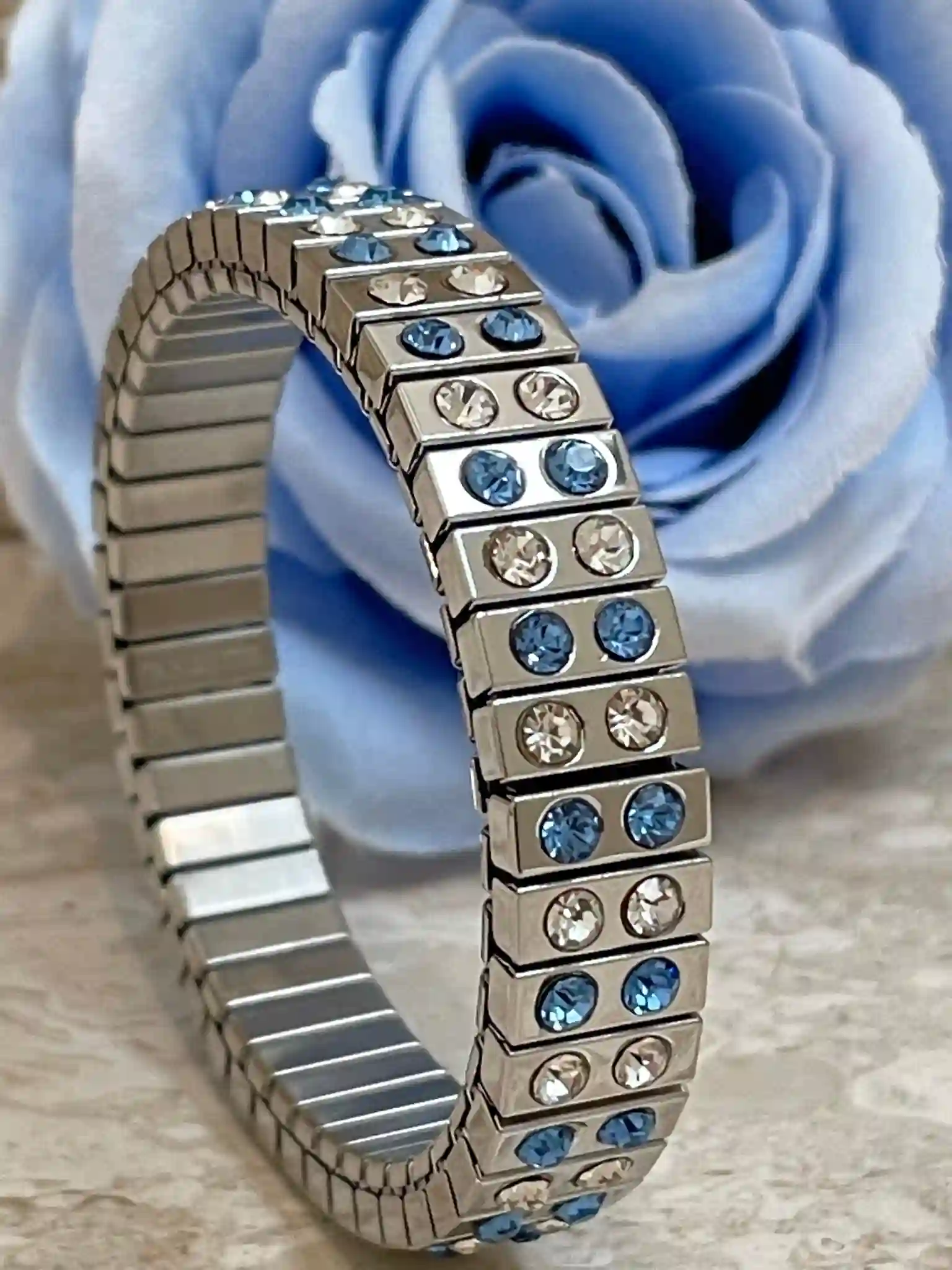 HANDMADE Aquamarine Jewelry - Silver Bracelet - Aquamarine Bracelet gift for her - Bridal Shower March Birthstone - Something Blue for Bride 