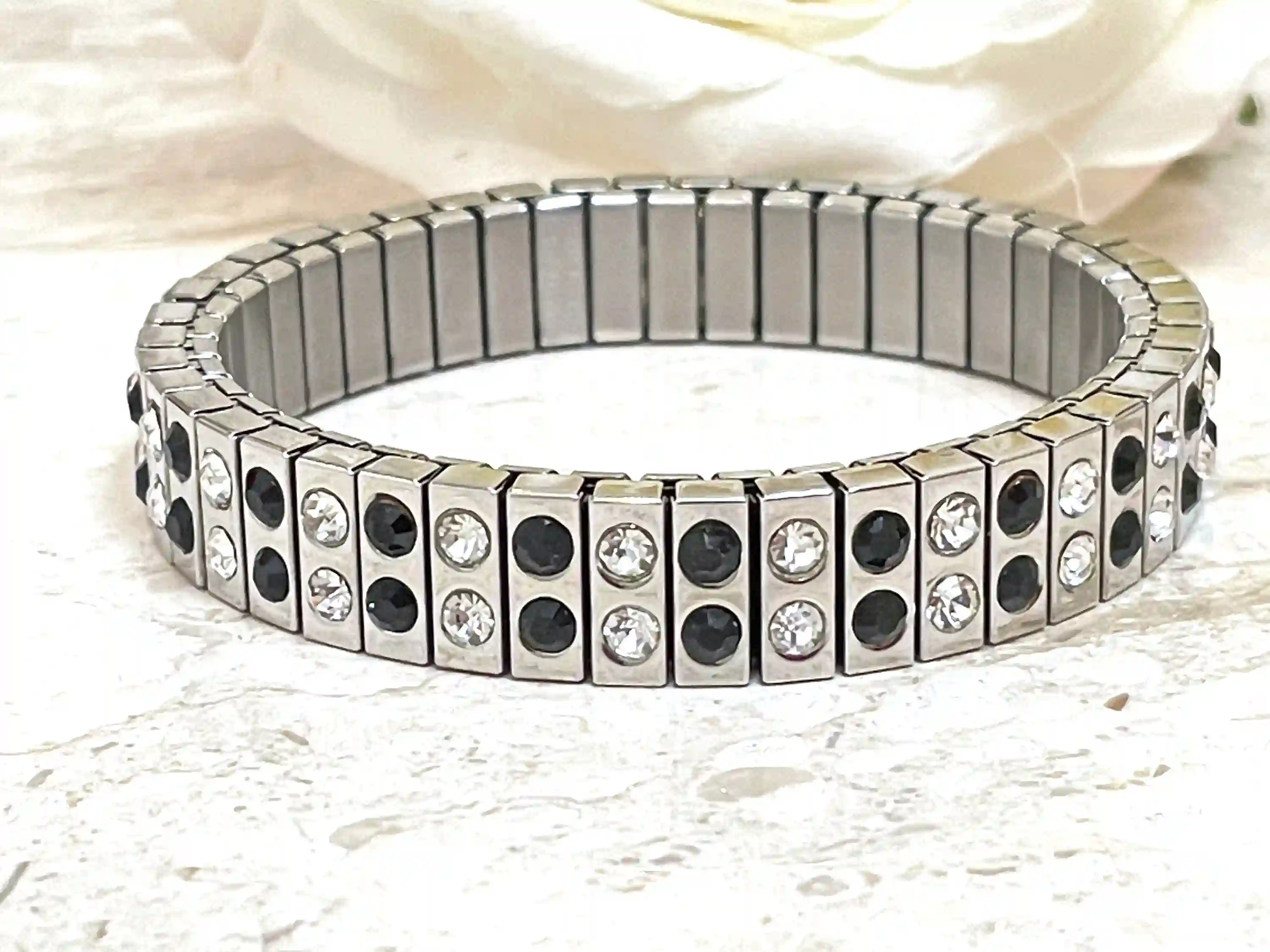 Silver Black Onyx Jewelry - Black Onyx Bracelet - Handmade Bracelet - Black Gemstone Bracelet -December Birthday Gift for her 5.00 ct. t.w. 