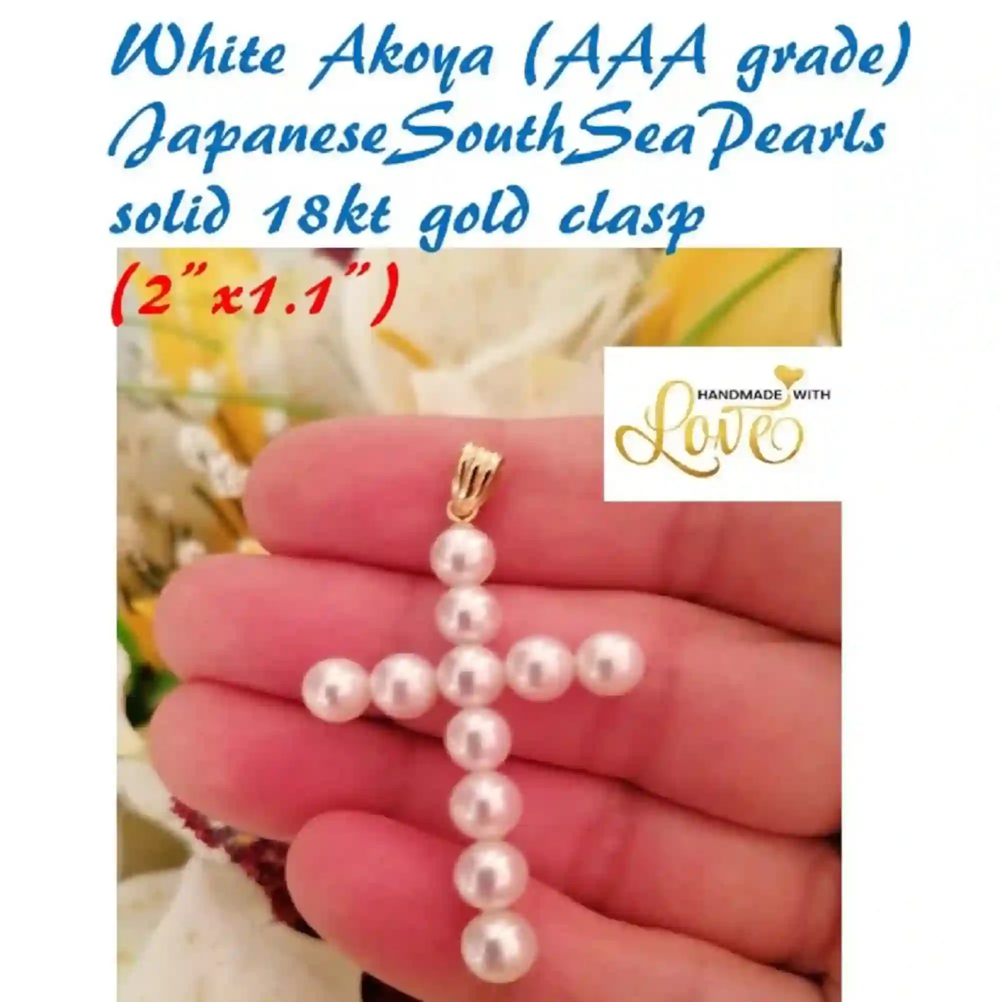 Large Pearl Cross Pendant 18k GOLD Christian Cross Jewelry Women Christian Gifts for Christian Mother of the Groom Gift NATURAL Pearl Cross 