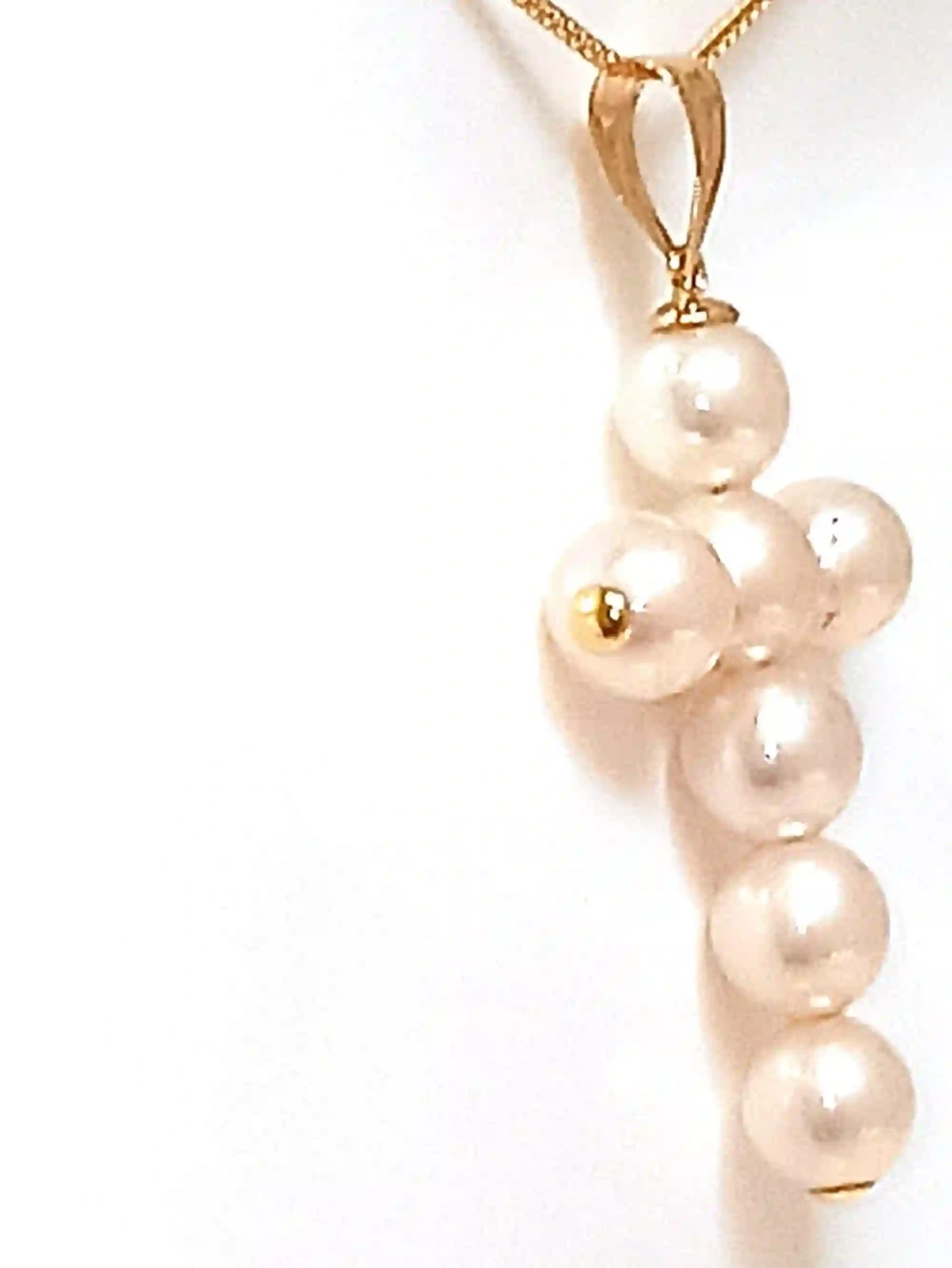 18k GOLD PEARL Gold Crucifix Pendant Gift for her Religious Pearl Cross Necklace Cross Pendant Christian Baptism Gift Girl Christening Cross 