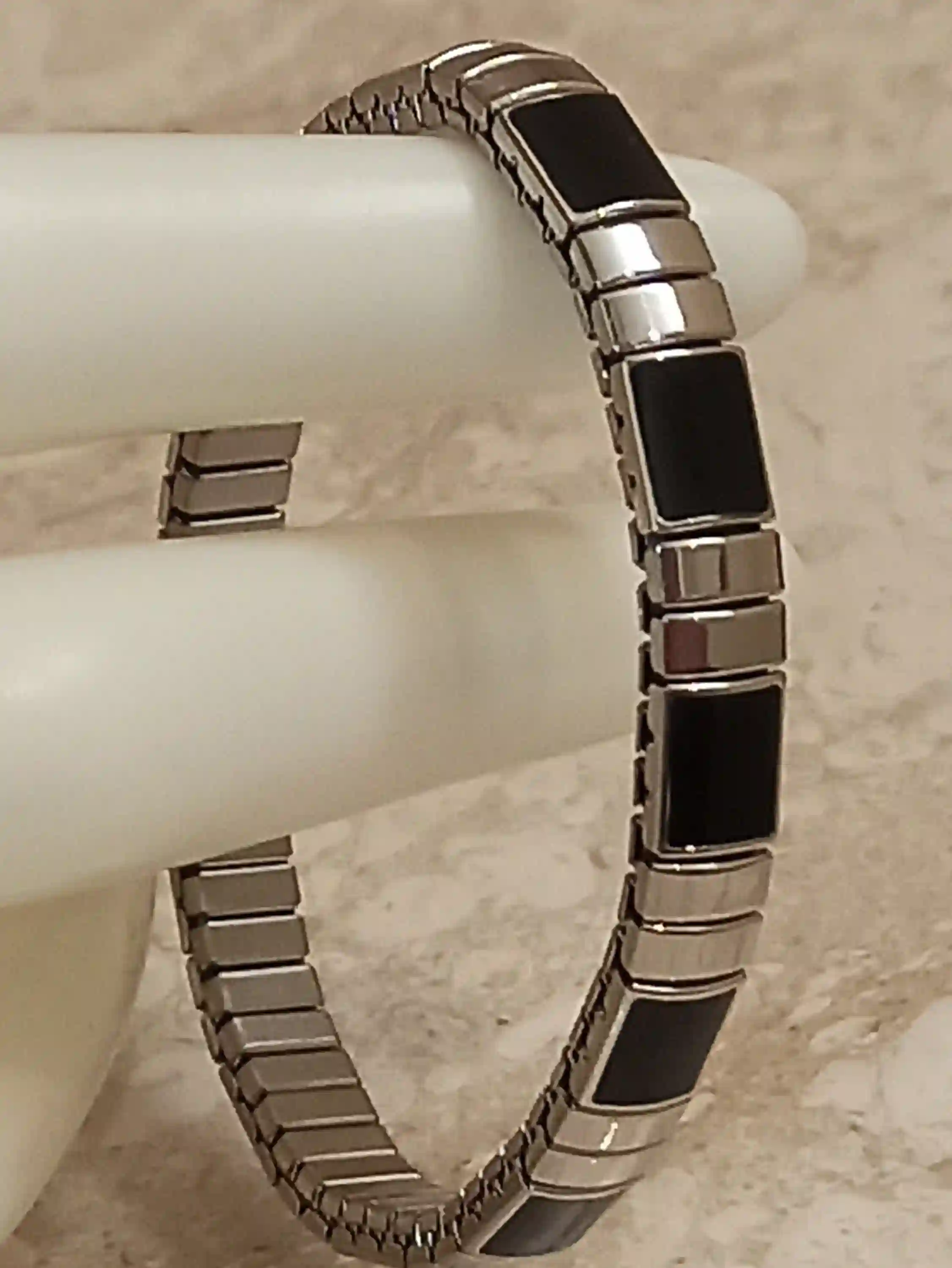 ONYX Silver Bracelet HANDMADE Jewelry/Everyday Bracelet gift Couples Gifts for boyfriend girlfriend/Onyx bracelet gifts for husband wife mom 