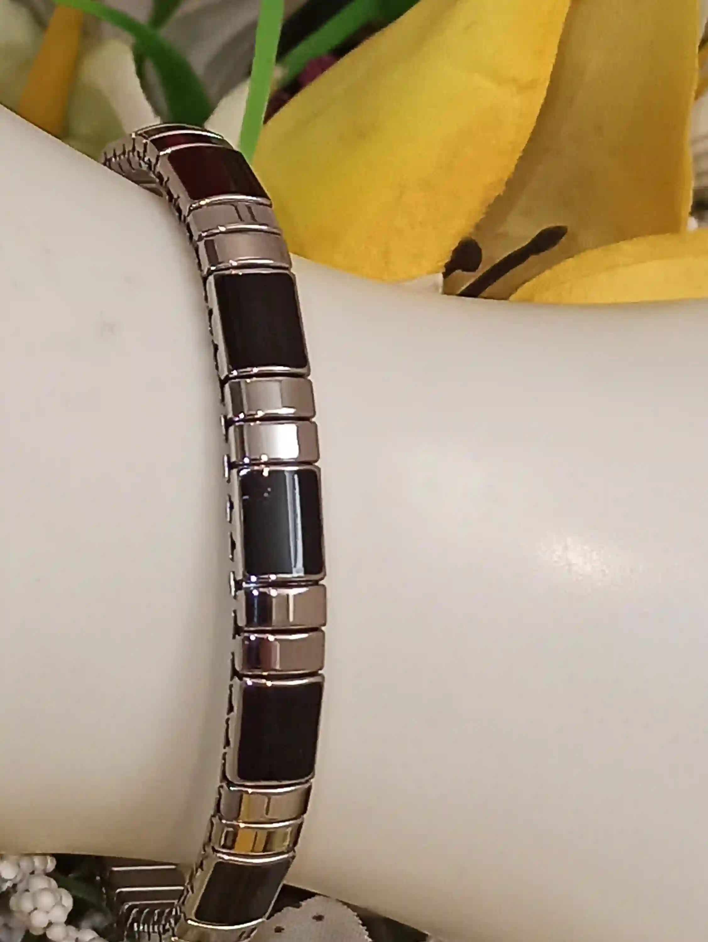 ONYX Silver Bracelet HANDMADE Jewelry/Everyday Bracelet gift Couples Gifts for boyfriend girlfriend/Onyx bracelet gifts for husband wife mom 