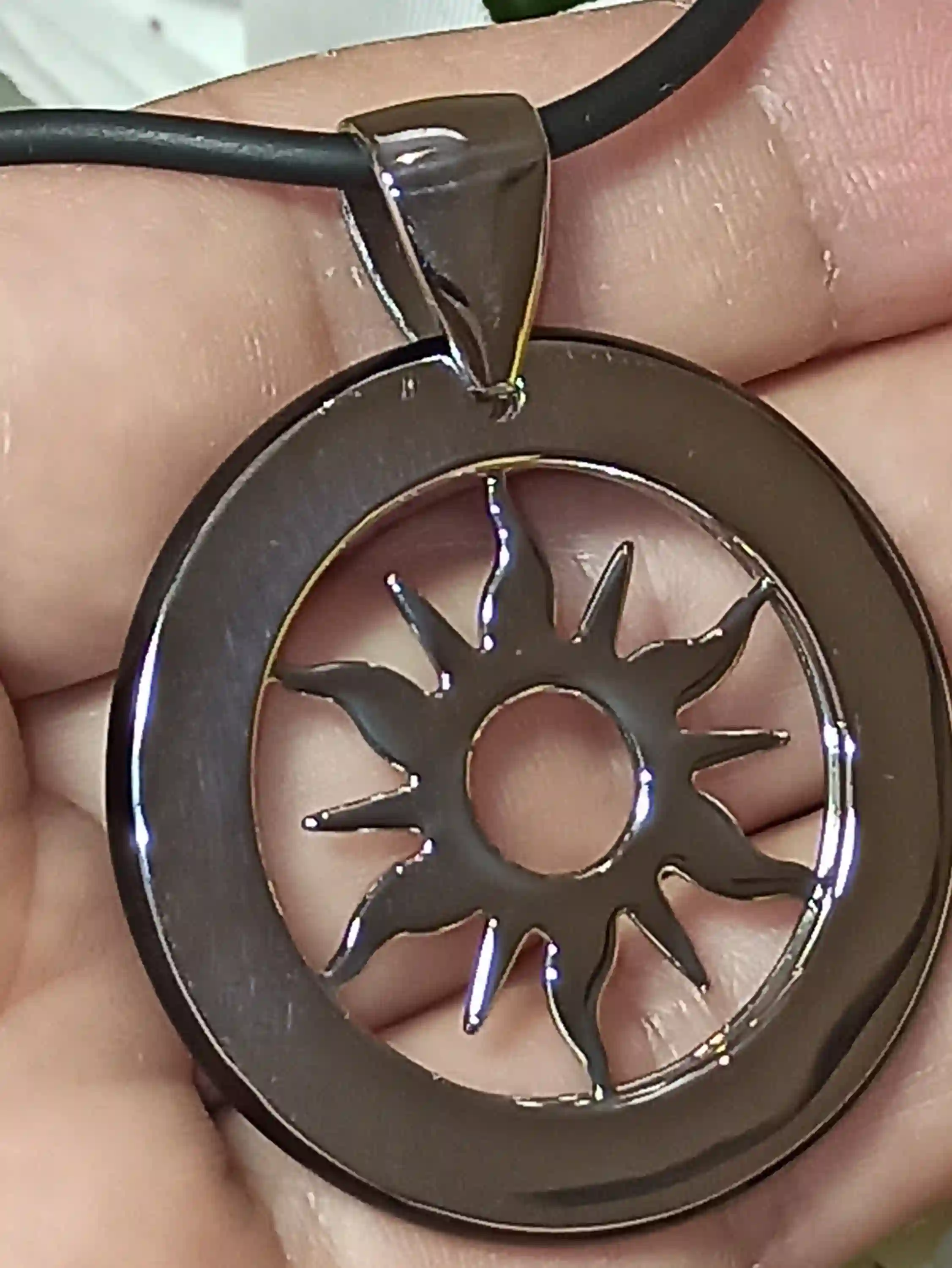Silver Sun Necklace/Sun Solar Necklace Pendant Viking Norse Jewelry Sun Wheel of Life Sign Celtic Symbol Pagan Necklace Handmade Design 