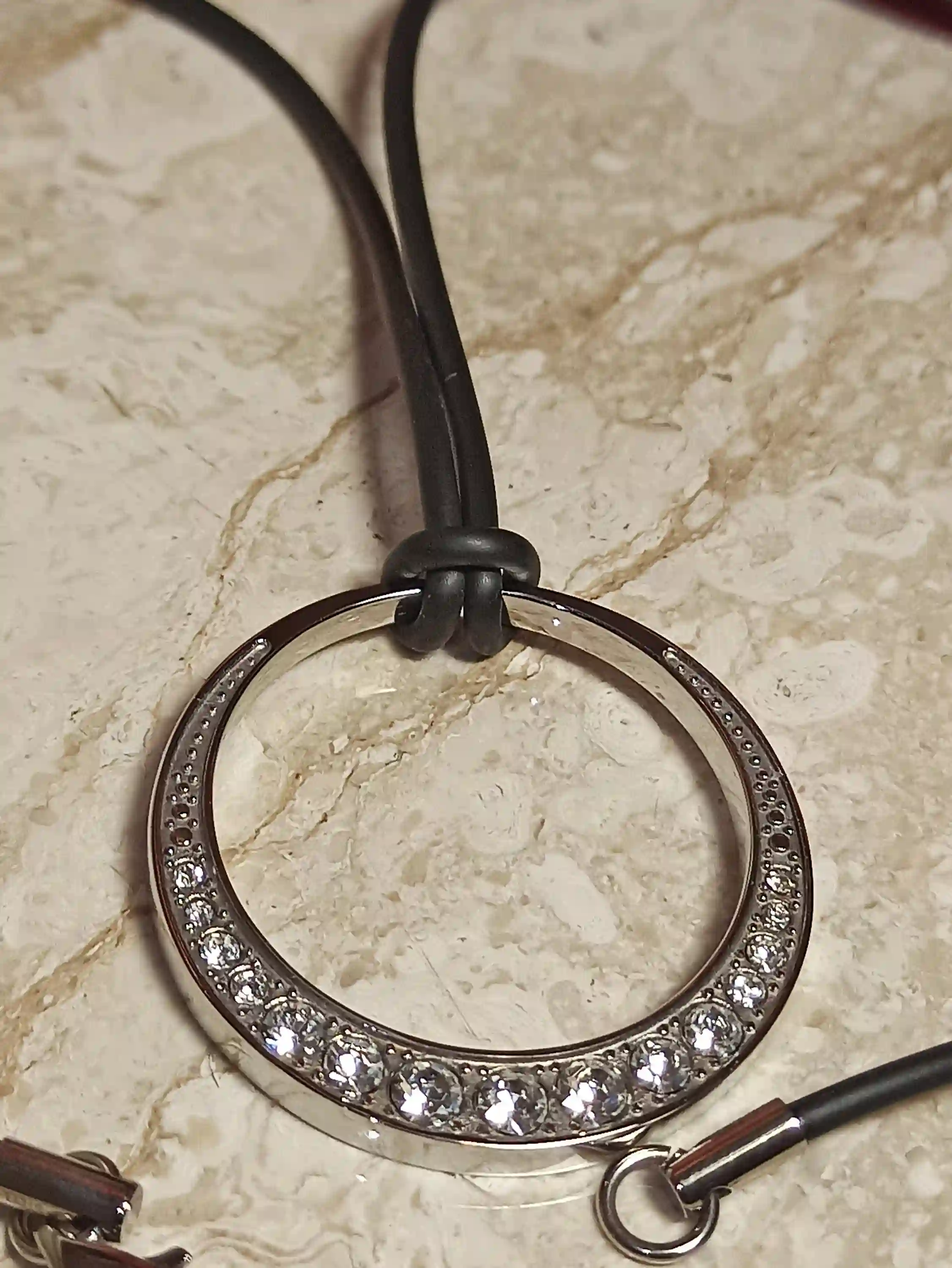 Eternity Necklace for Women Silver/Circle Necklace/Modern Necklace/Dainty Necklace/Minimalist Necklace Swarovski Jewelry Gift 1.5ct Diamonds 