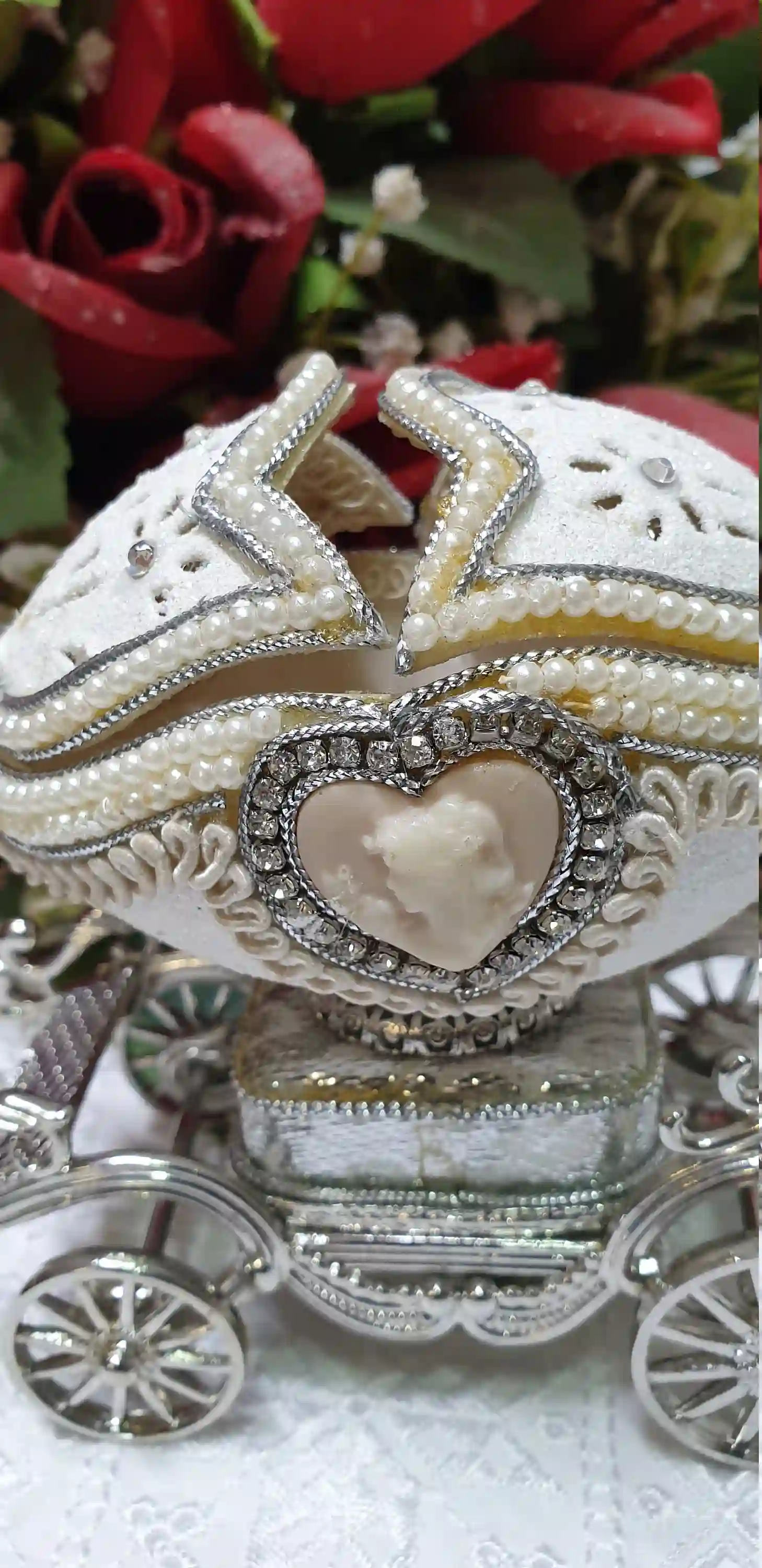 Faberge Egg style VINTAGE Trinket Music 1981 Faberge Collector Item 5ct Cameo Jewelry Box NATURAL Egg Fabrege 40th Anniversary 40 Birthday 