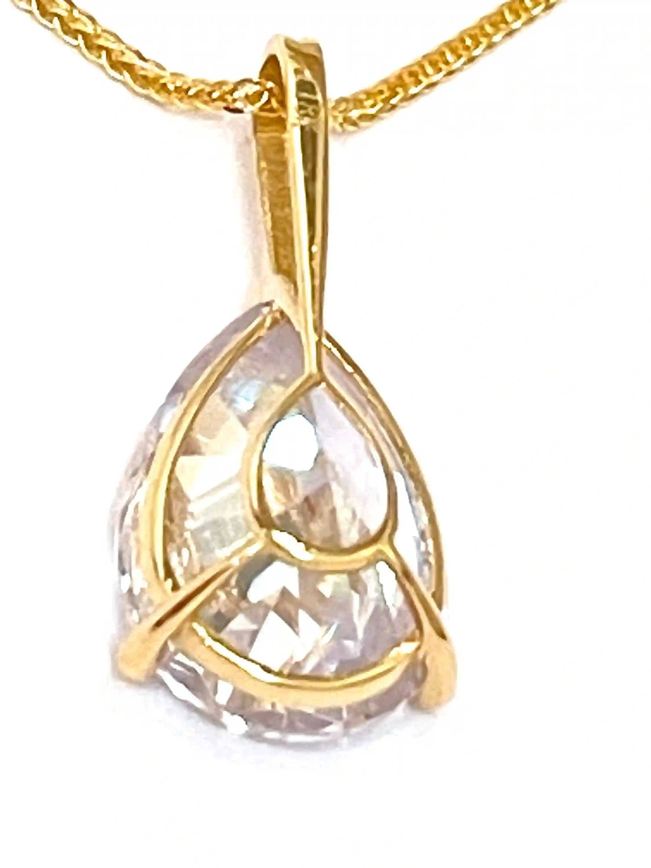 3ctw Diamond Tear Drop Pendant Diamond Teardrop Earrings Solid 18k GOLD Diamond Jewelry SET Pear Diamond Wedding Anniversary Gift for her 