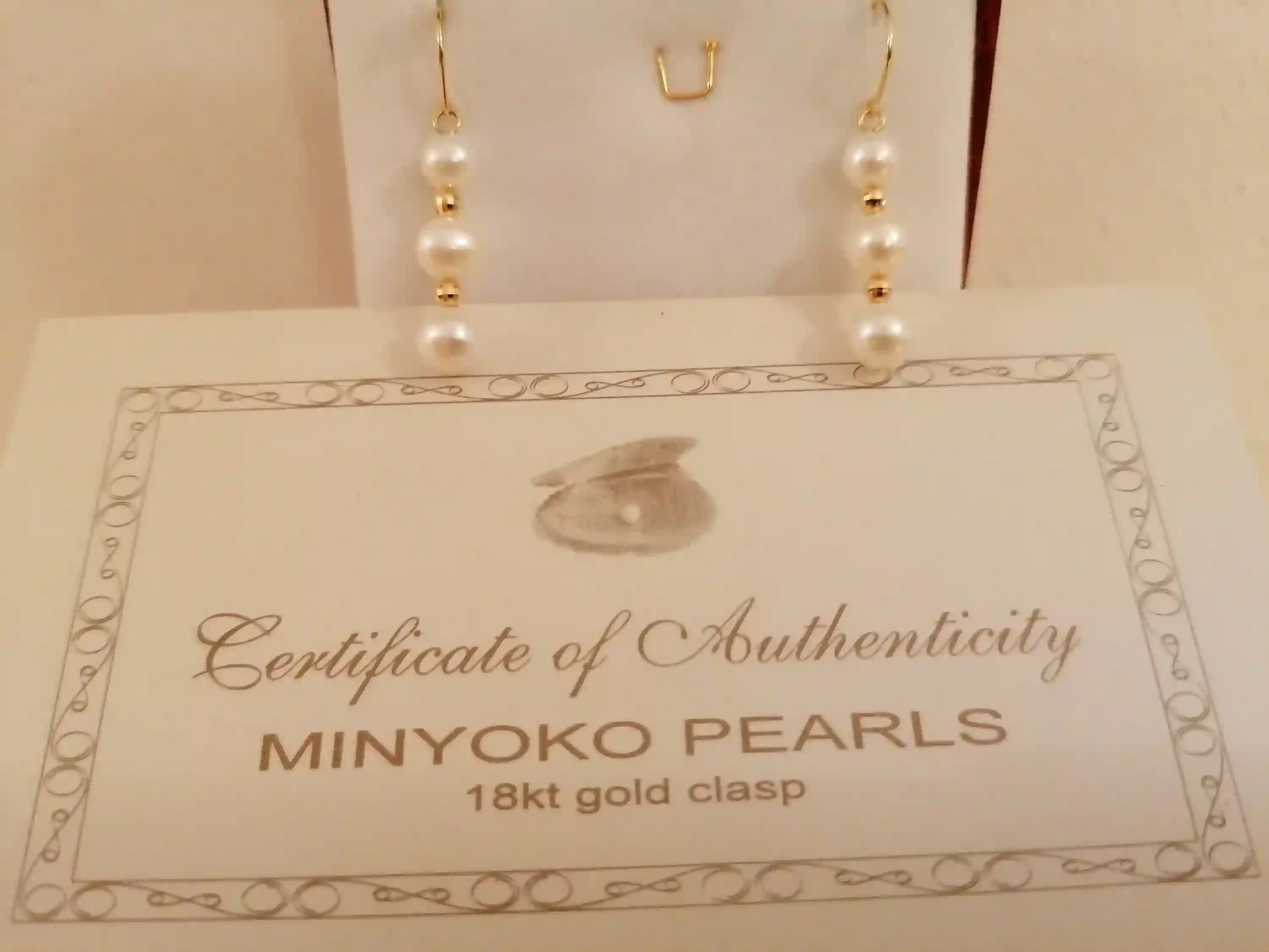 Akoya Pearl Drop Earrings 18k solid GOLD gift for bride Genuine Japanese CULTURED Akoya Sea water Pearl Wedding Earrings/Akoya Pearl Earring 
