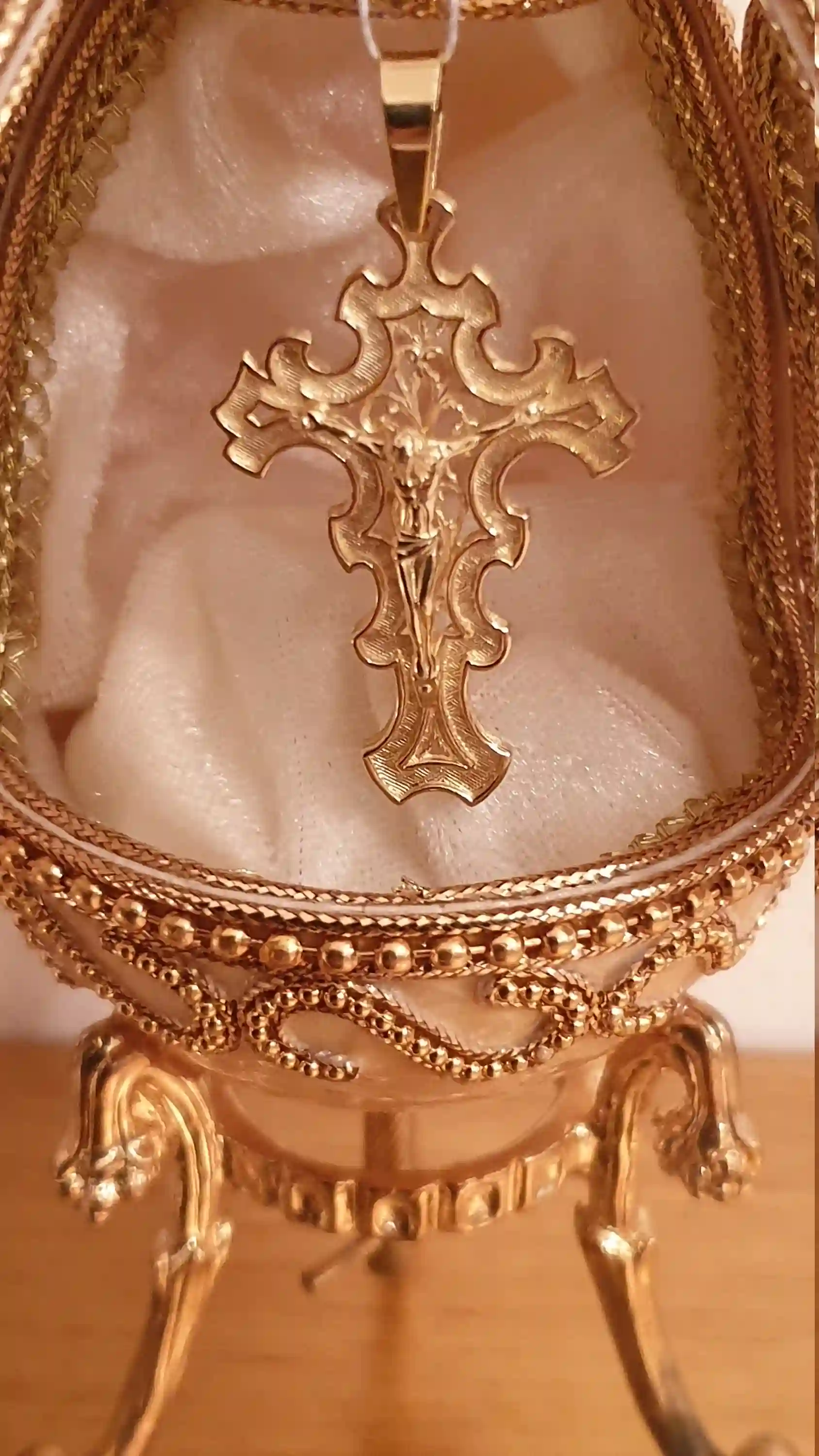 18kt SOLID GOLD Cross Pendant Woman/Crucifix Jewelry Christian Gifts for Women/HANDMADE Byzantine Jewellery Religious Cross Jesus Gold Charm 