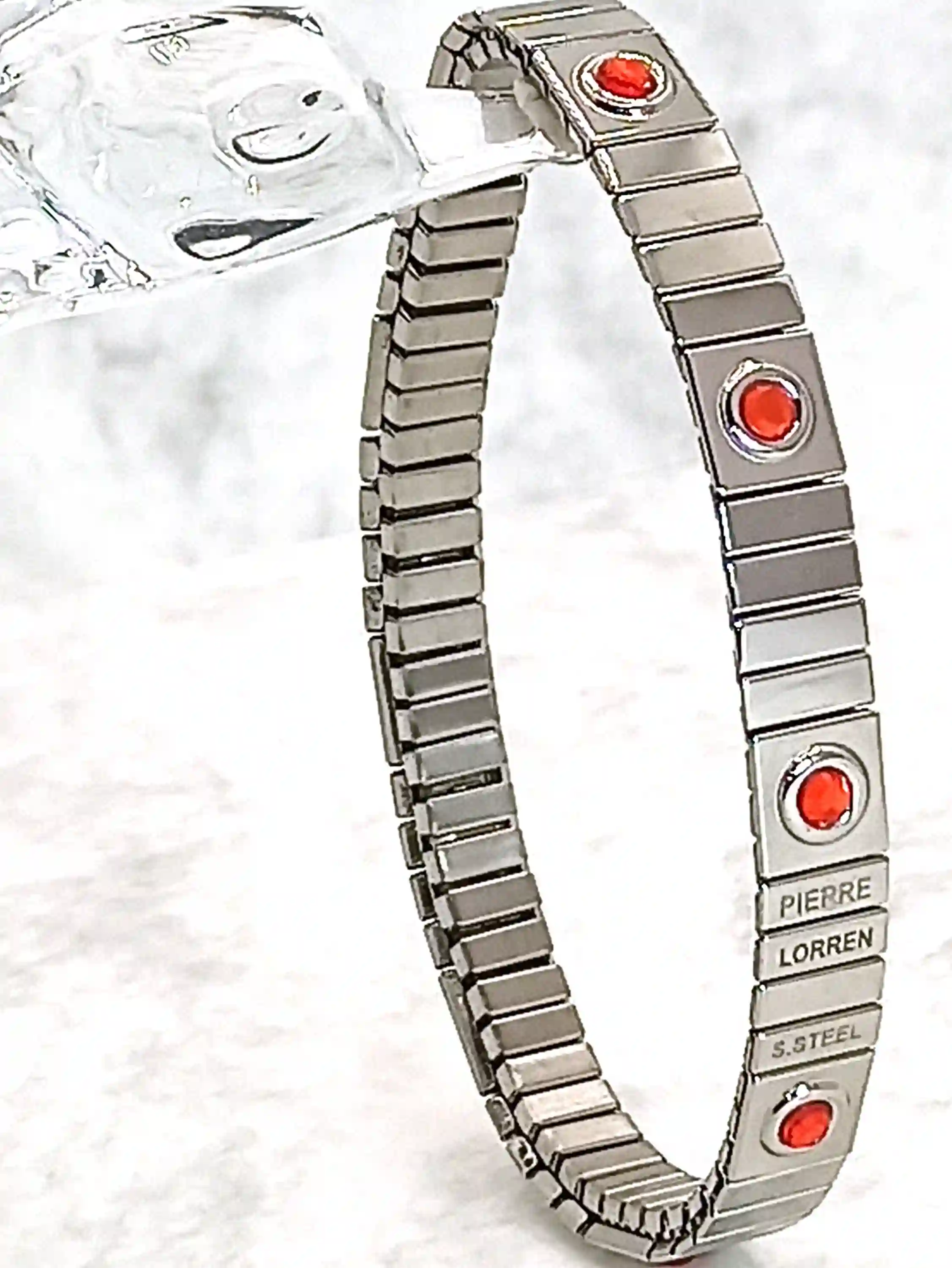 Red Garnet Bracelet SILVER Couple Jewelry January Birthstone UNISEX Gemstone Bracelet HANDMADE Jewellery Everyday Stackable Bracelet 1.35ct 