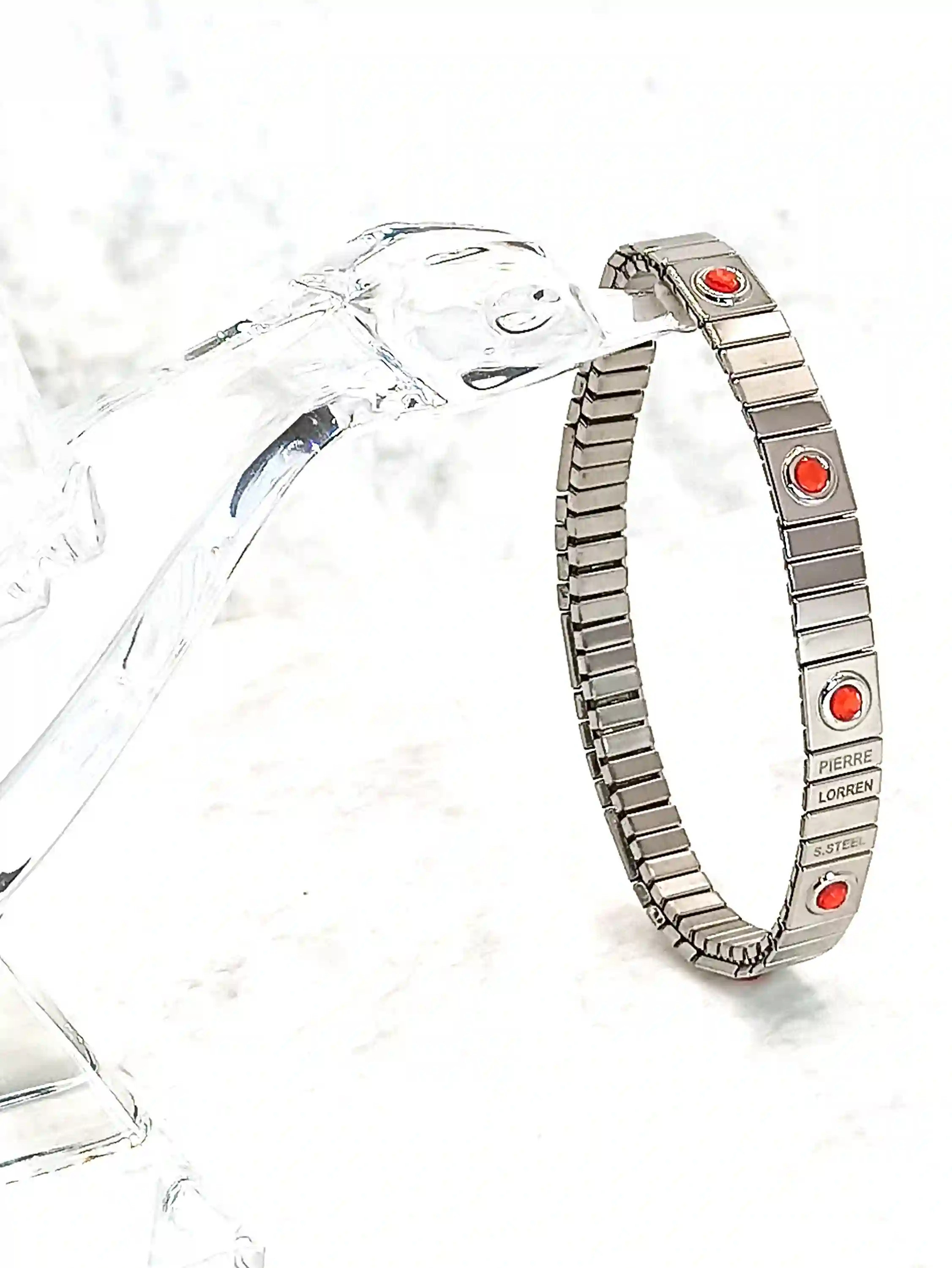Red Garnet Bracelet SILVER Couple Jewelry January Birthstone UNISEX Gemstone Bracelet HANDMADE Jewellery Everyday Stackable Bracelet 1.35ct 
