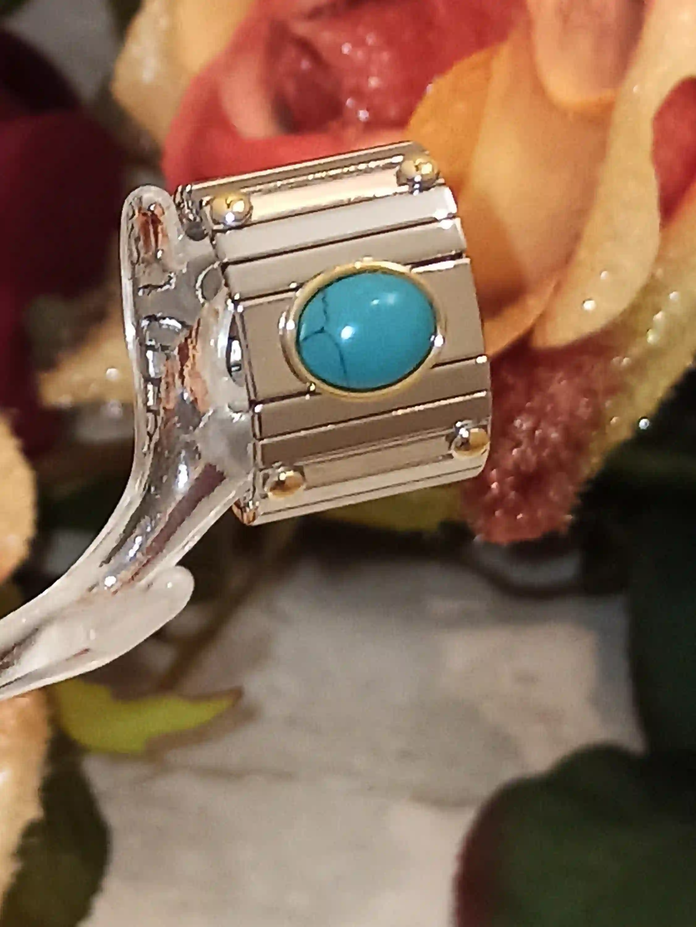 9ct Turquoise Bracelet and Ring Jewelry /Turquoise Jewelry/Jewelry Gift/Mothers Day Bracelet Ring/Mother Gift/Mothers Day Gift from daughter 