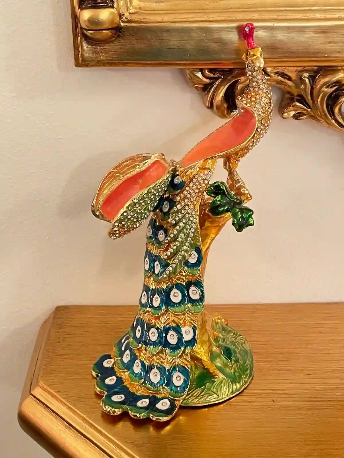 Handmade, Peacock Faberge-Style Egg, Faberge-Style Egg Necklace, Gold Bracelet, Faberge Egg Ornament & Jewelry Birthday 21st Anniversary Gift for her 