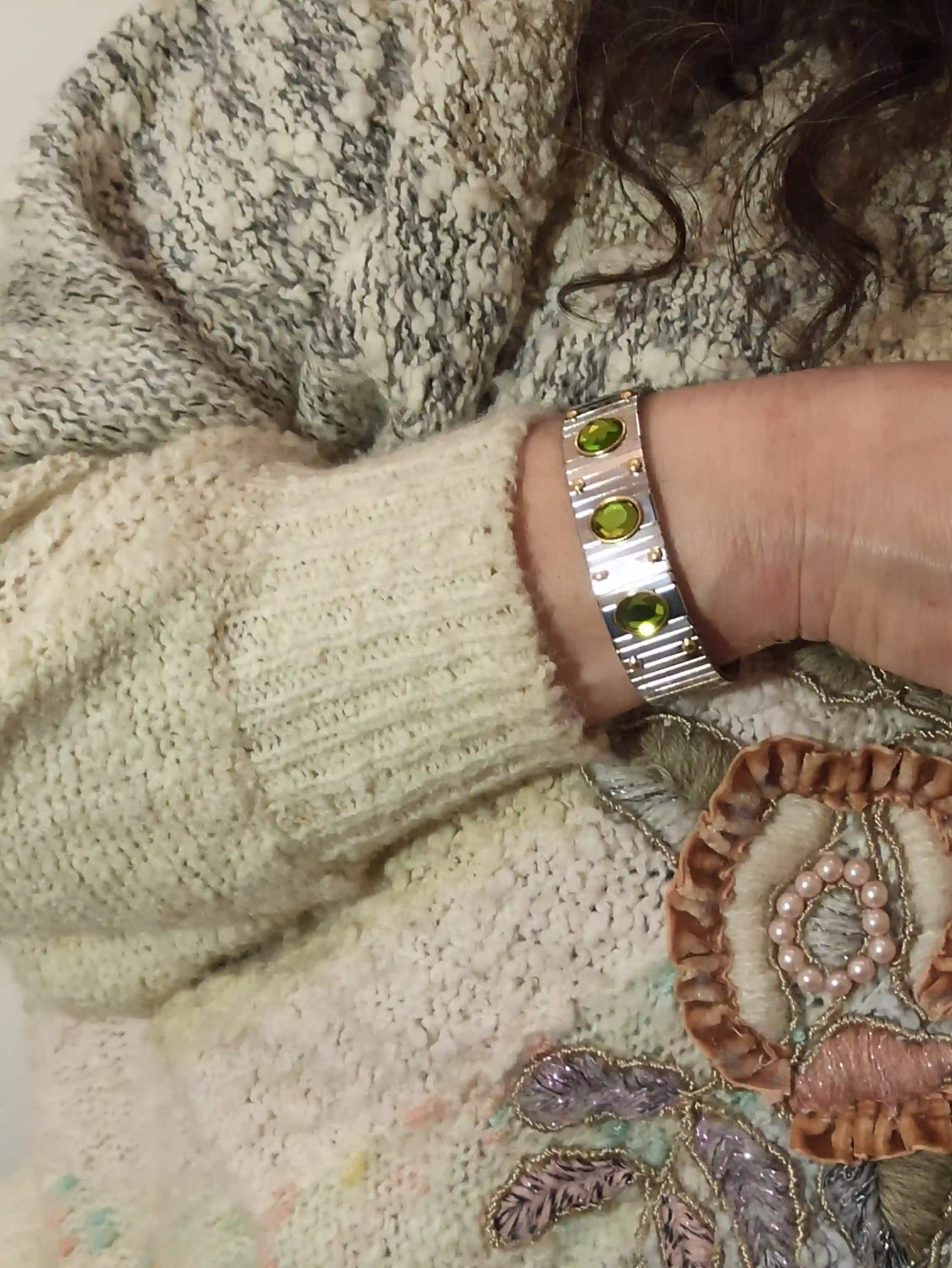 SILVER Peridot Bracelet and Ring 9ct/HANDMADE Jewelry/Green Gemstone Bracelet Ring/Gemstone Jewelry/LUCK Gift Jewelry/Birthday Gifts for Mom 