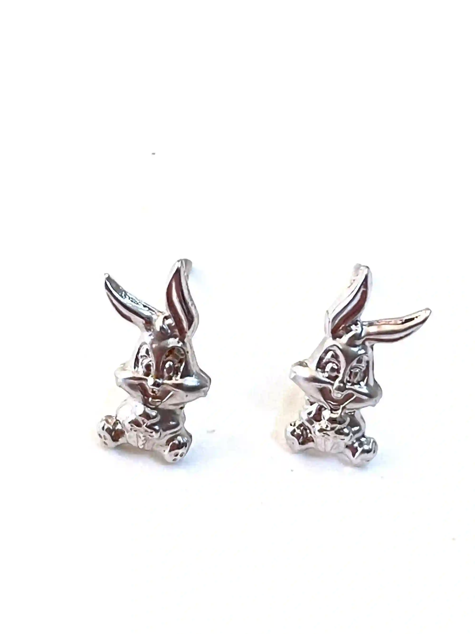 Bugs Bunny Earrings - Bugs Bunny Jewelry - Original Warner Bros -Looney Tunes Earrings - SOLID 18k GOLD - Rabbit Earrings - Rabbit Jewellery 
