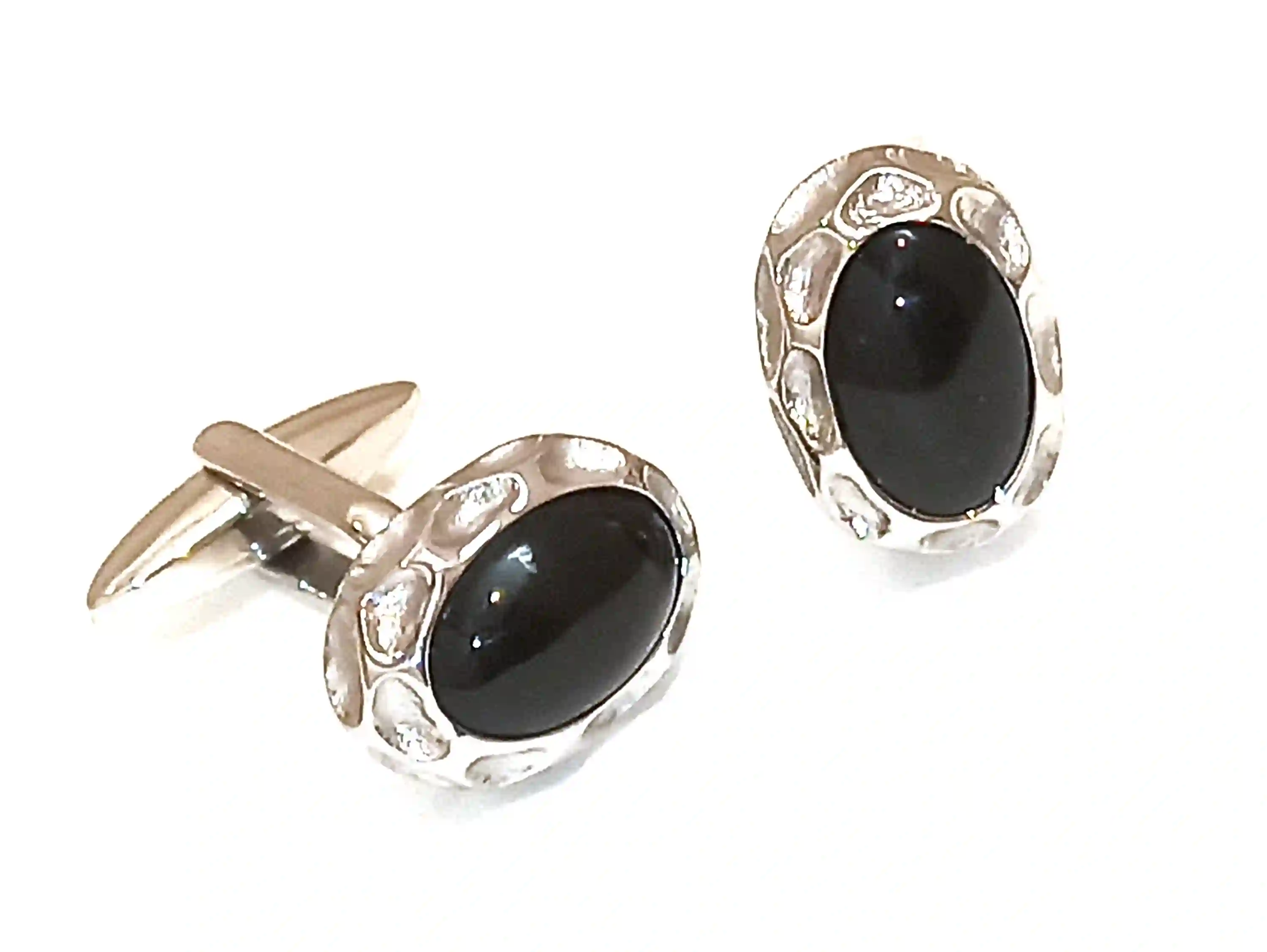 Black ONYX Cufflinks, SILVER Cufflink,GEM Cufflinks, Cuff links For Son,Groom Jewelry,Graduate Gift for him,Handmade Gift, Timeless Jewelry 