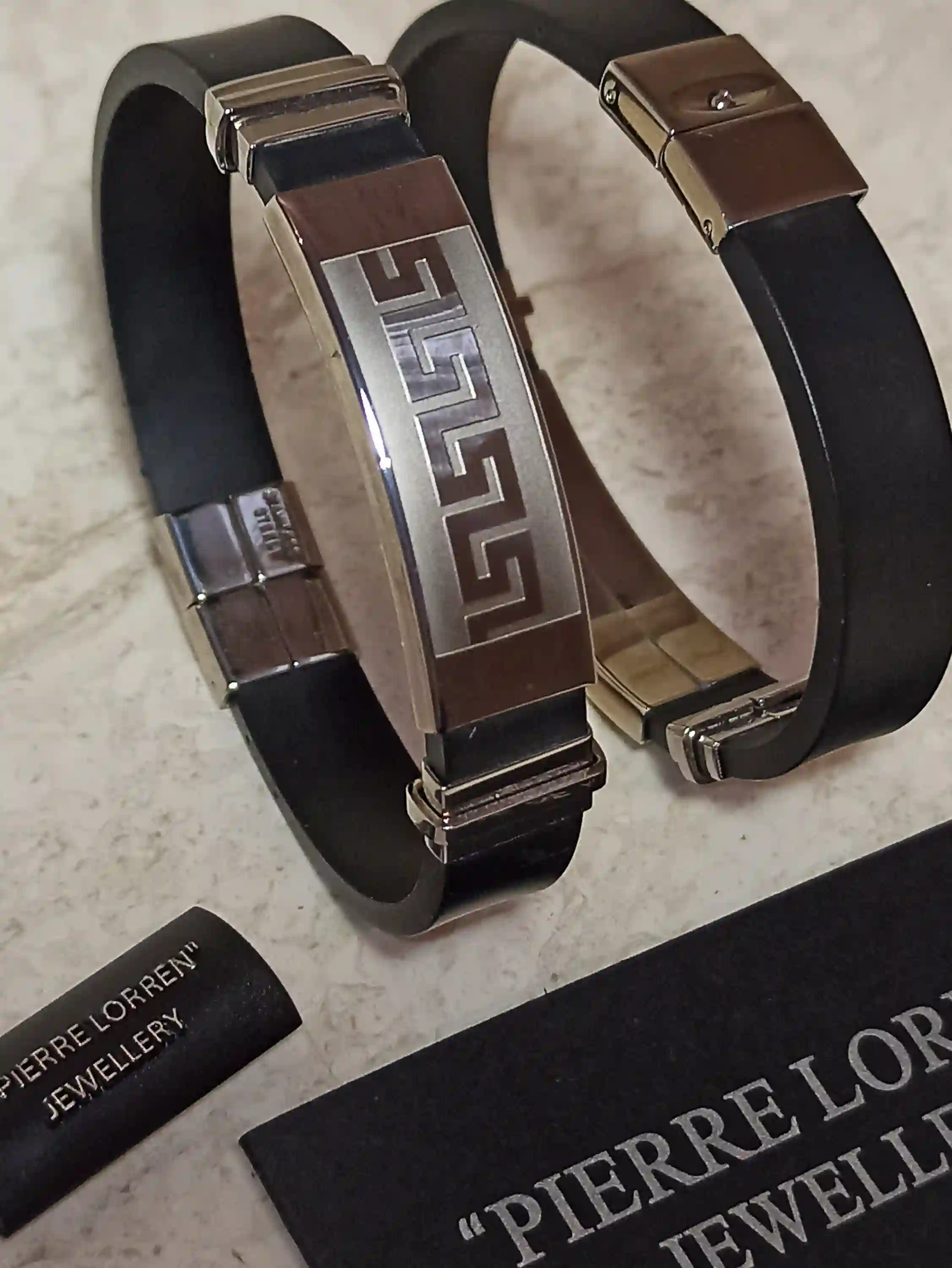 Men Bracelet Meander/Greek Key Art/Silver Ancient Greek Jewelry/Bijoux Grec Bracelet/Griechischen Armband/Men's Gift Silver Stainless Steel 