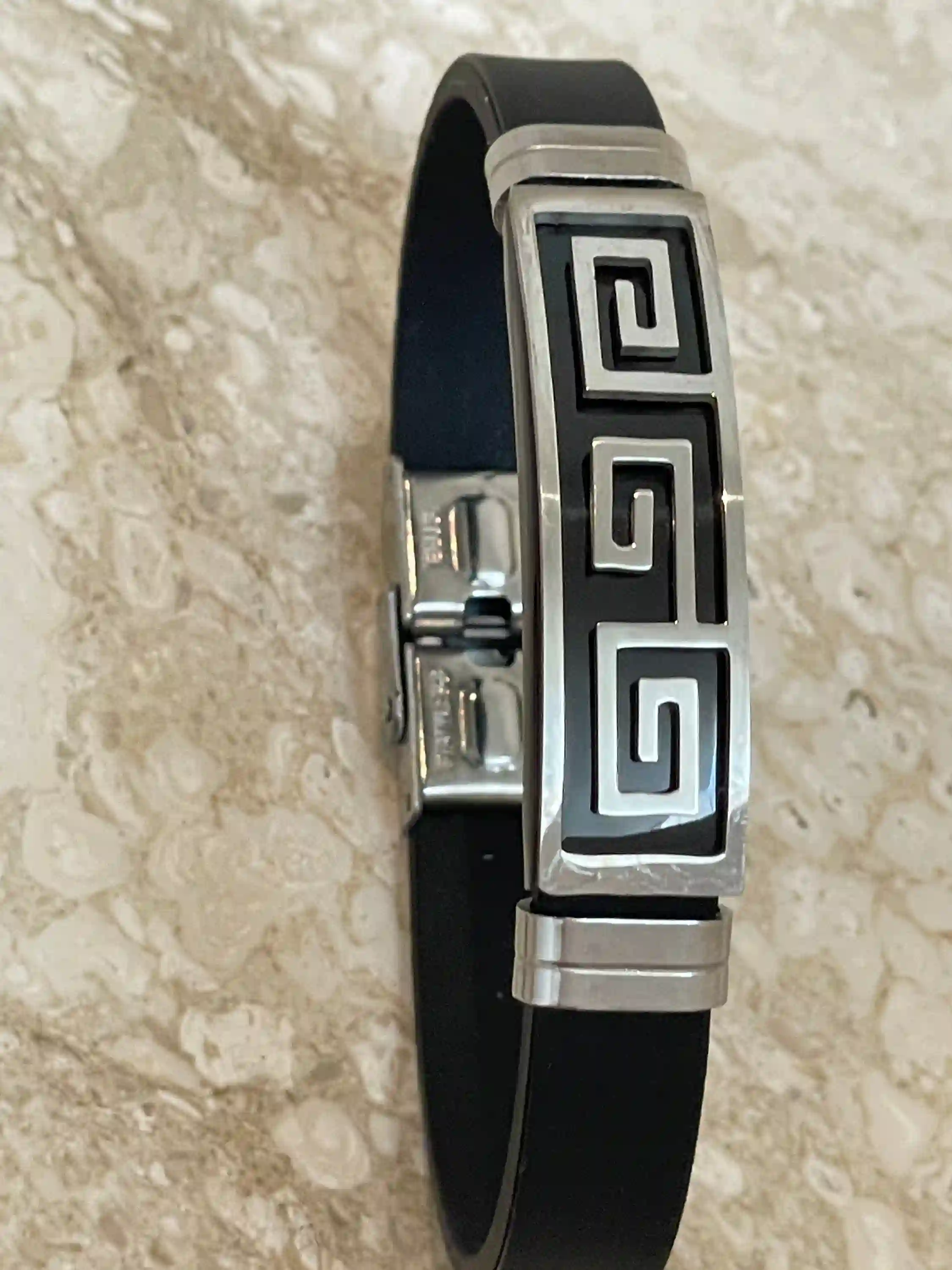 Designer Jewelry Men Bracelet Greek Key Bracelet Meander Bracelet Greek Jewellery Ancient Greece Handmade Eternity Bracelet 18k GOLD Silver 