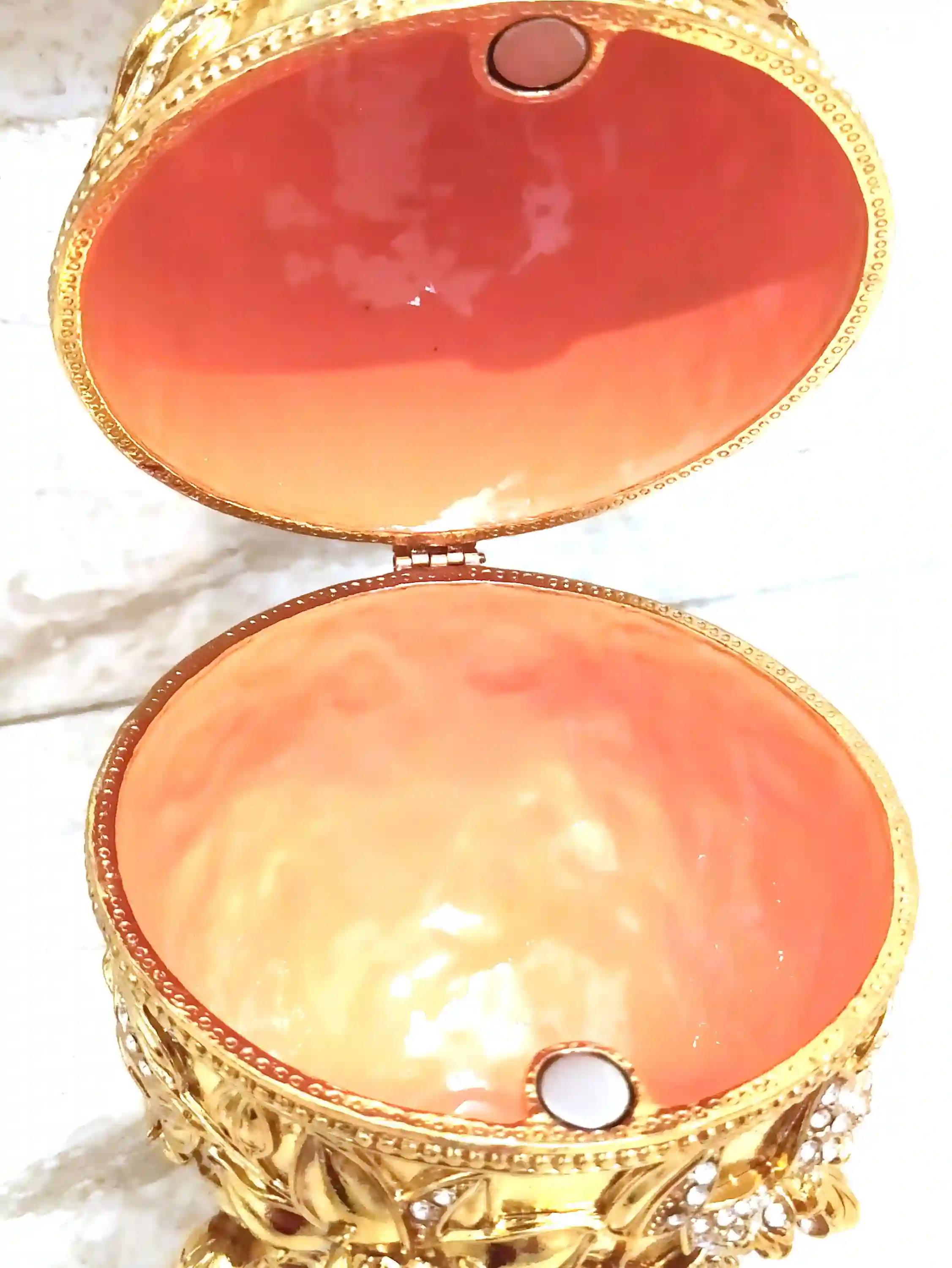 Pomegranate, Faberge style egg, Pomegranate Ornament, 24k GOLD, Faberge Egg, Pomegranate Trinket Box, Faberge Jewelry, Bracelet,Necklace SET 
