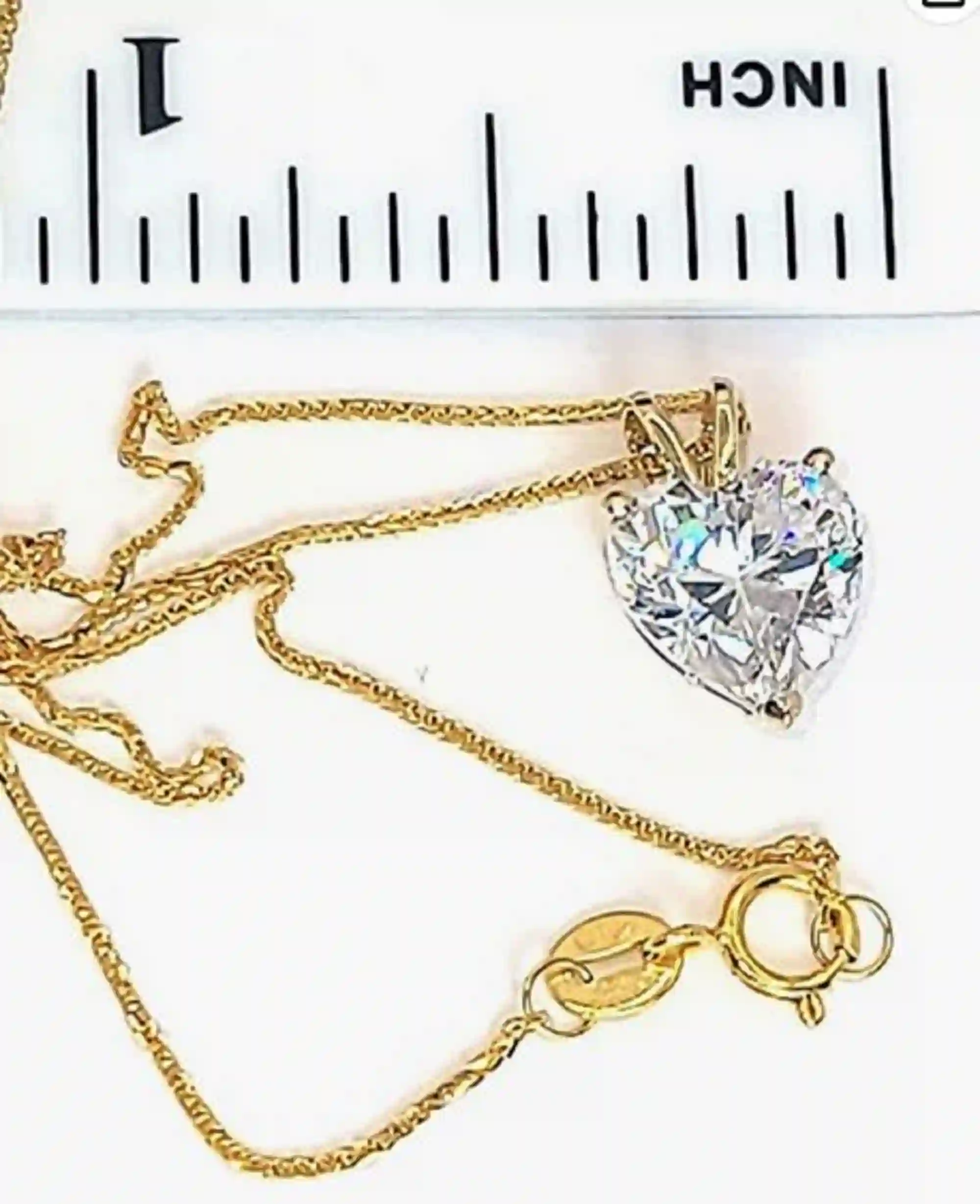 1.5ct Heart Diamond Pendant Necklace birthday gift for her Diamond Heart Jewellery for women SOLID 18K Gold Handmade Diamond Jewelry present 