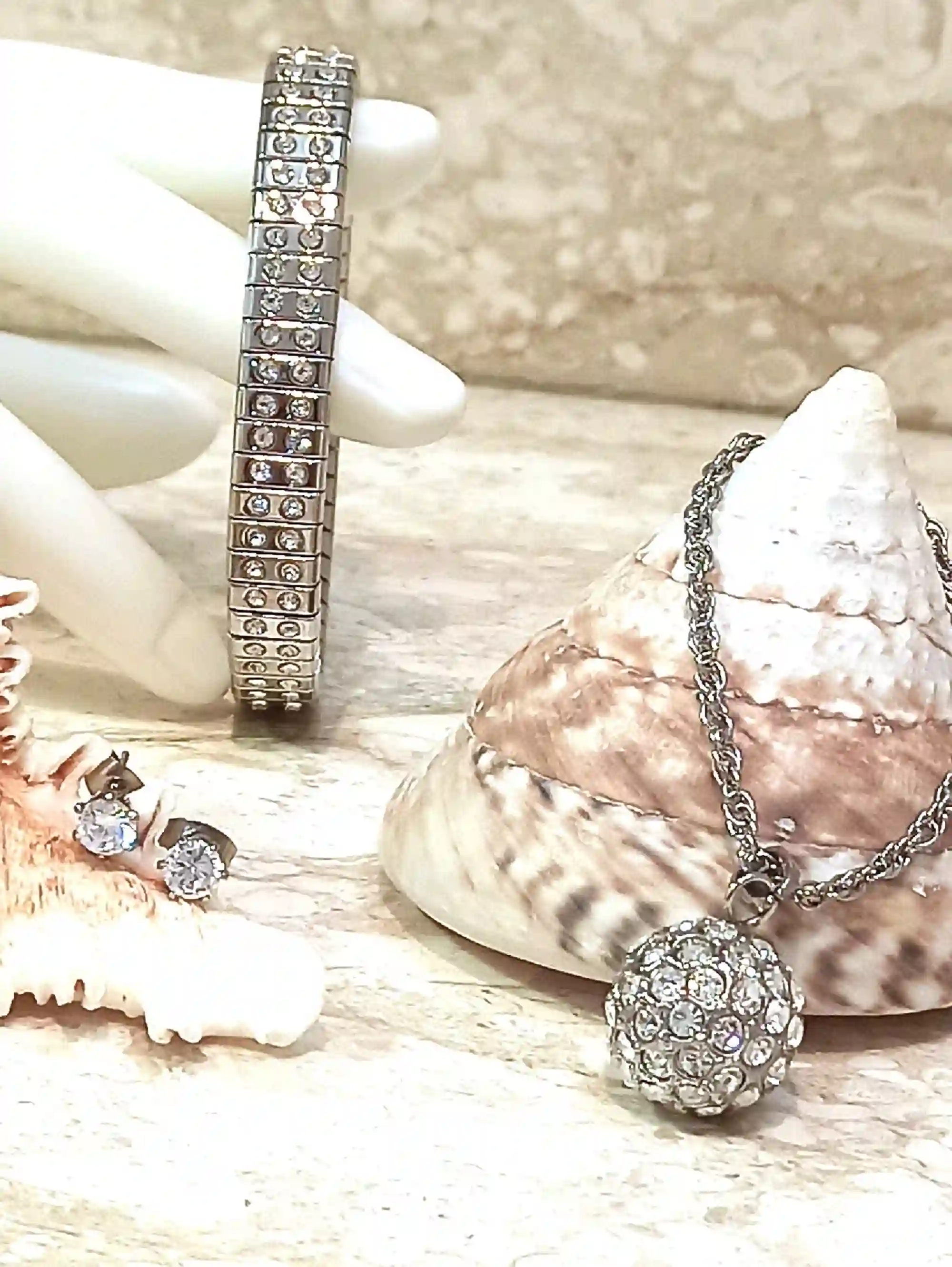 ONE of a kind Vintage SILVER Butterfly box FABERGE-Style egg style + Silver Faberge Necklace + Bracelet + Earrings Austrian Crystal Handset Gift 