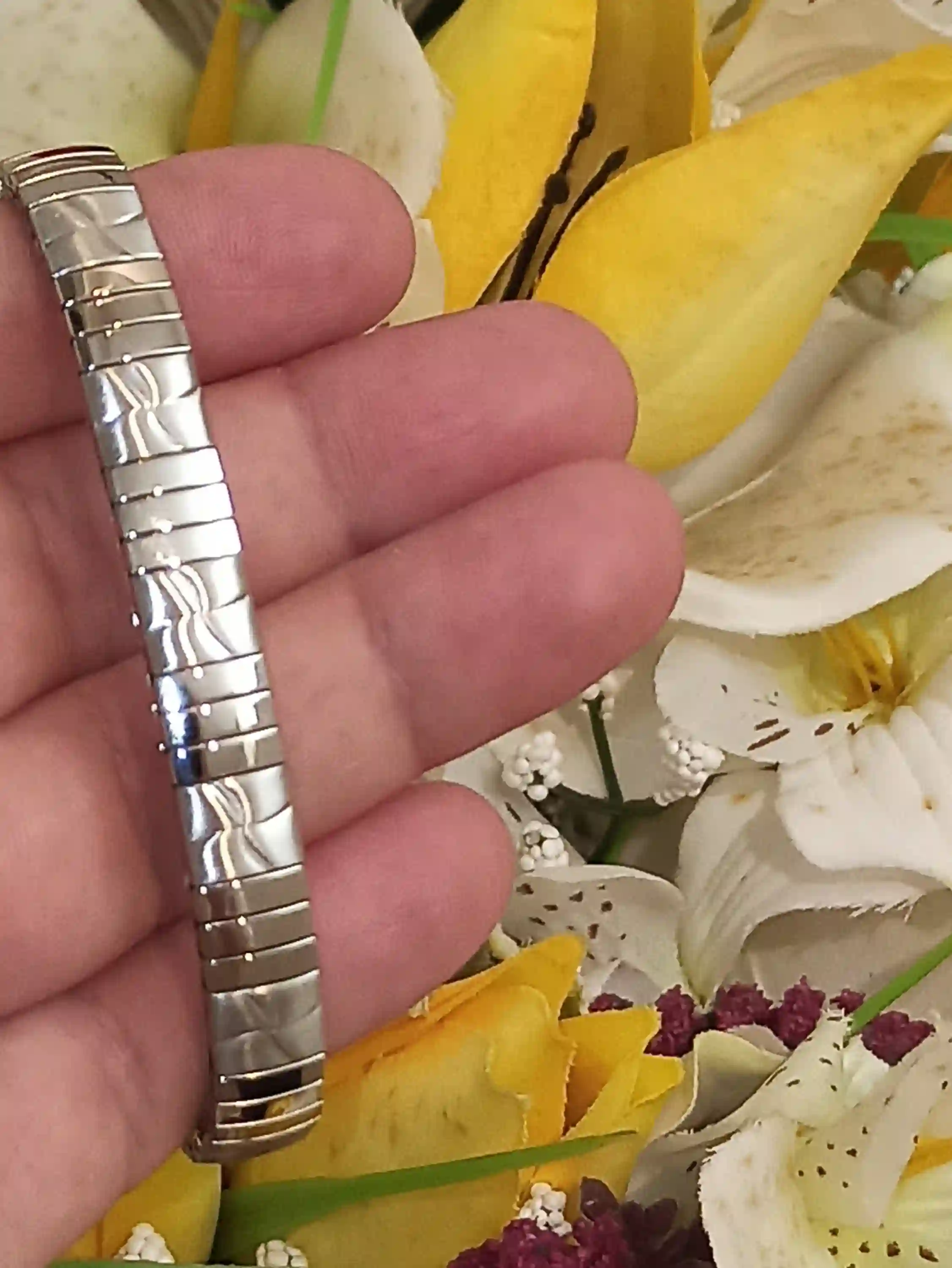Hammered SILVER Bracelet HANDMADE Tarnish Free Jewelry/UNISEX Bracelet gifts for mom men/Birthday Gifts for best friend Anniversary bracelet 