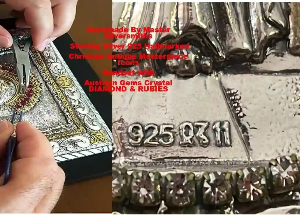 Solid SILVER Icon of Saint Andrew the Apostle Orthodox Icon St Andrew Apostle Vintage Godparent gift Orthodox Icon Christian Religious gift 