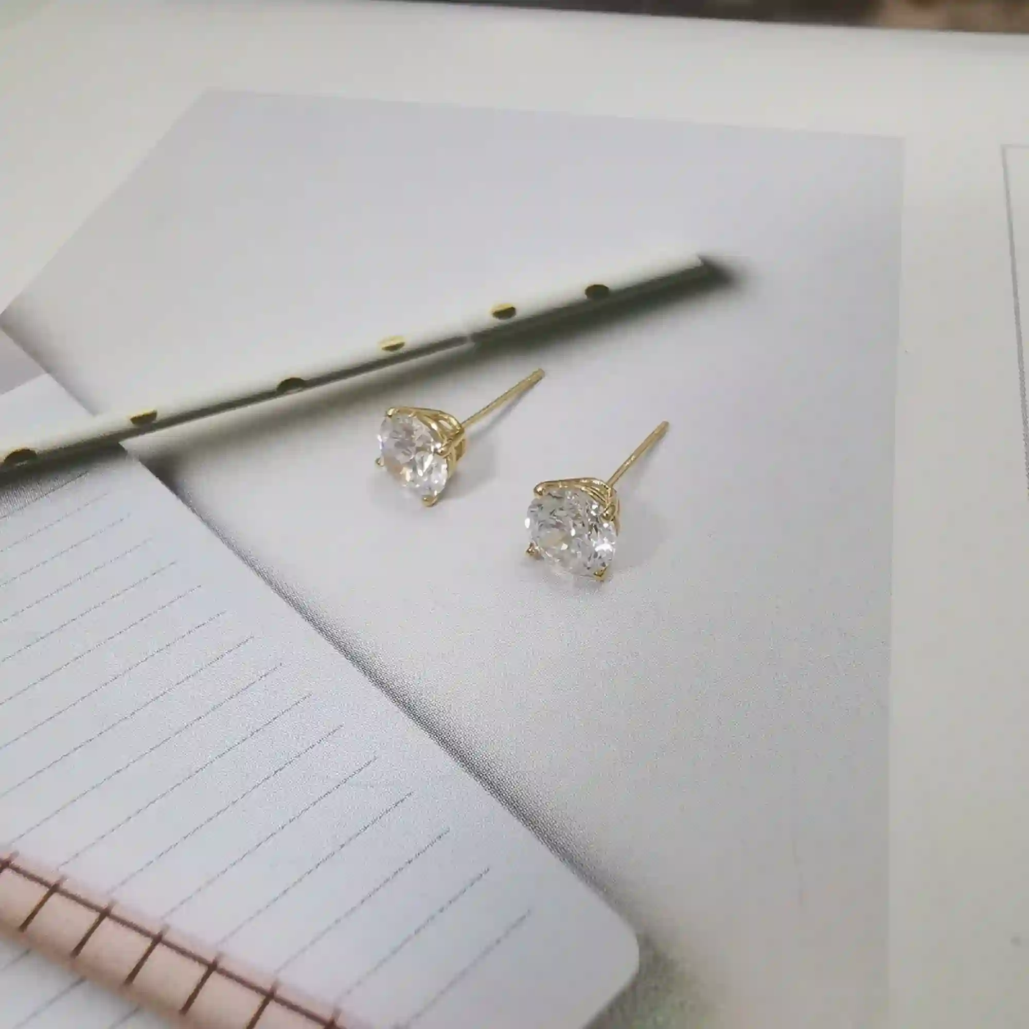 2ct, Diamond Gold Stud Earrings, SOLID 18K GOLD Earrings, 8 Prong, LUXURY Valentine Gifts, Diamond Earrings for women, Birthday Gift, 6.5mm 