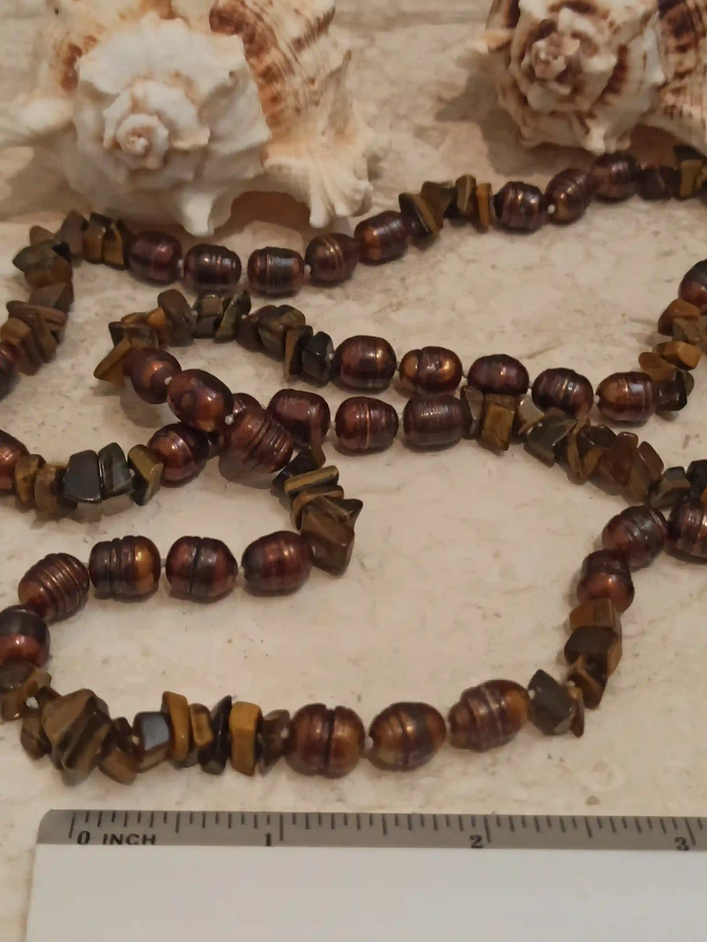 Genuine Freshwater Pearl Necklace/Long Pearl Necklace/Brown Freshwater Pearl Jewellery AAA Chocolate/ Classic Pearl Necklace Gifts for women 