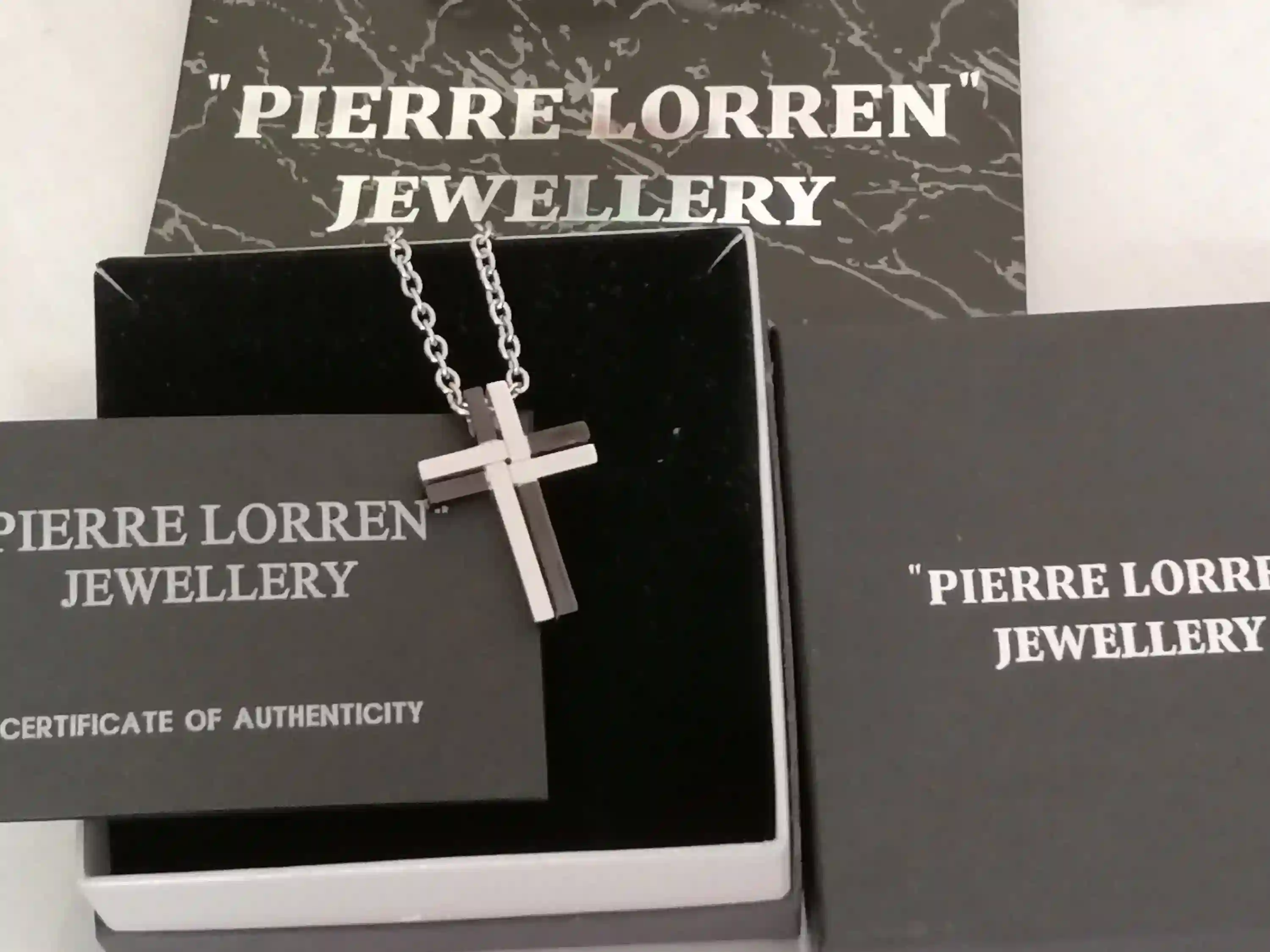 Men's Religious Necklace/ONYX Mens Cross Necklace Pendant/Men Christian Necklace Cross Jewelry SURGICAL Stainless steel HANDMADE Cross Gift 