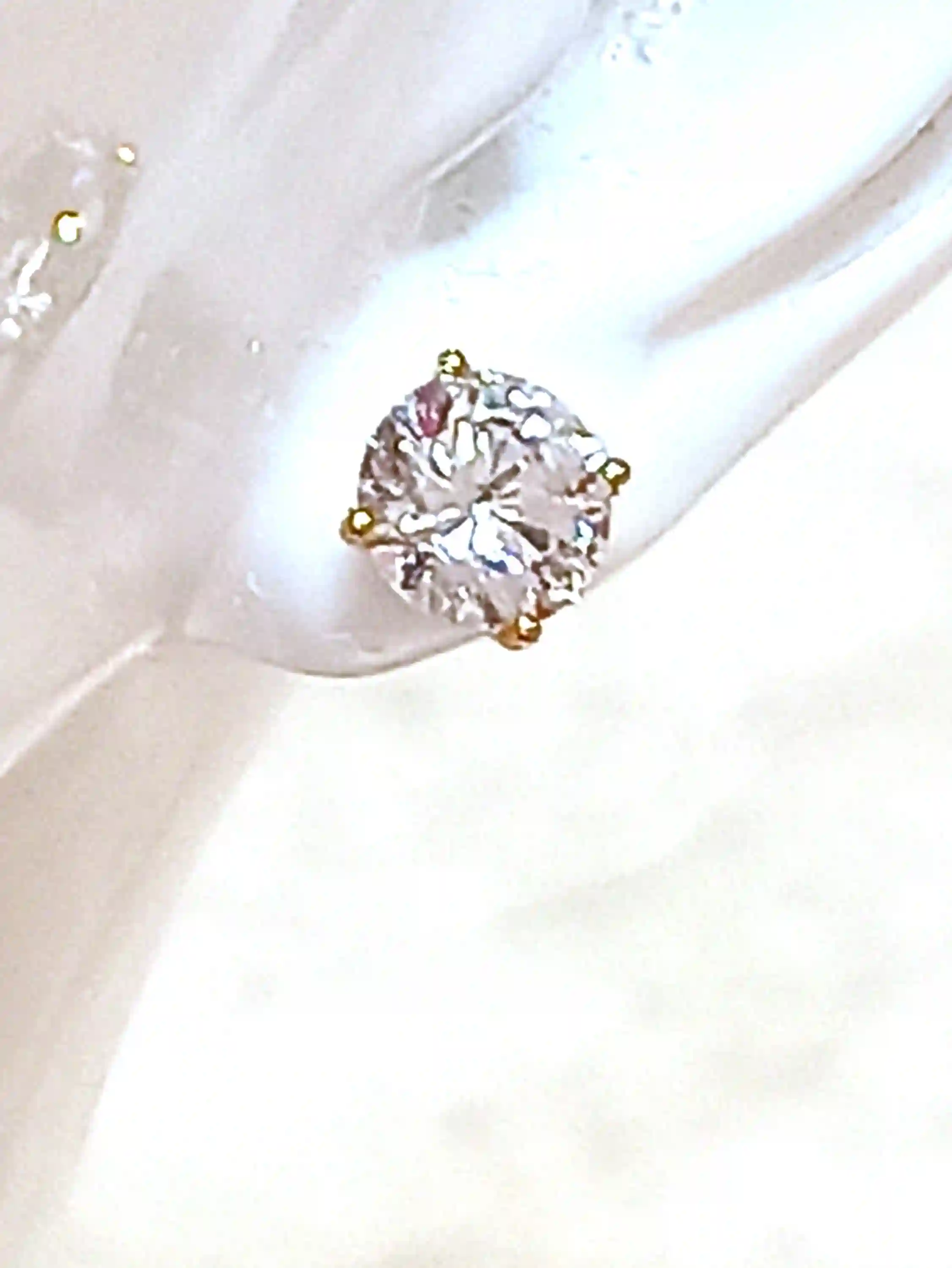 2ct, Diamond Stud Earrings, SOLID 18K GOLD Earrings, Wedding Stud Earrings for Bride, Yellow Gold Diamond Stud Earrings, Valentine Wife Gift 