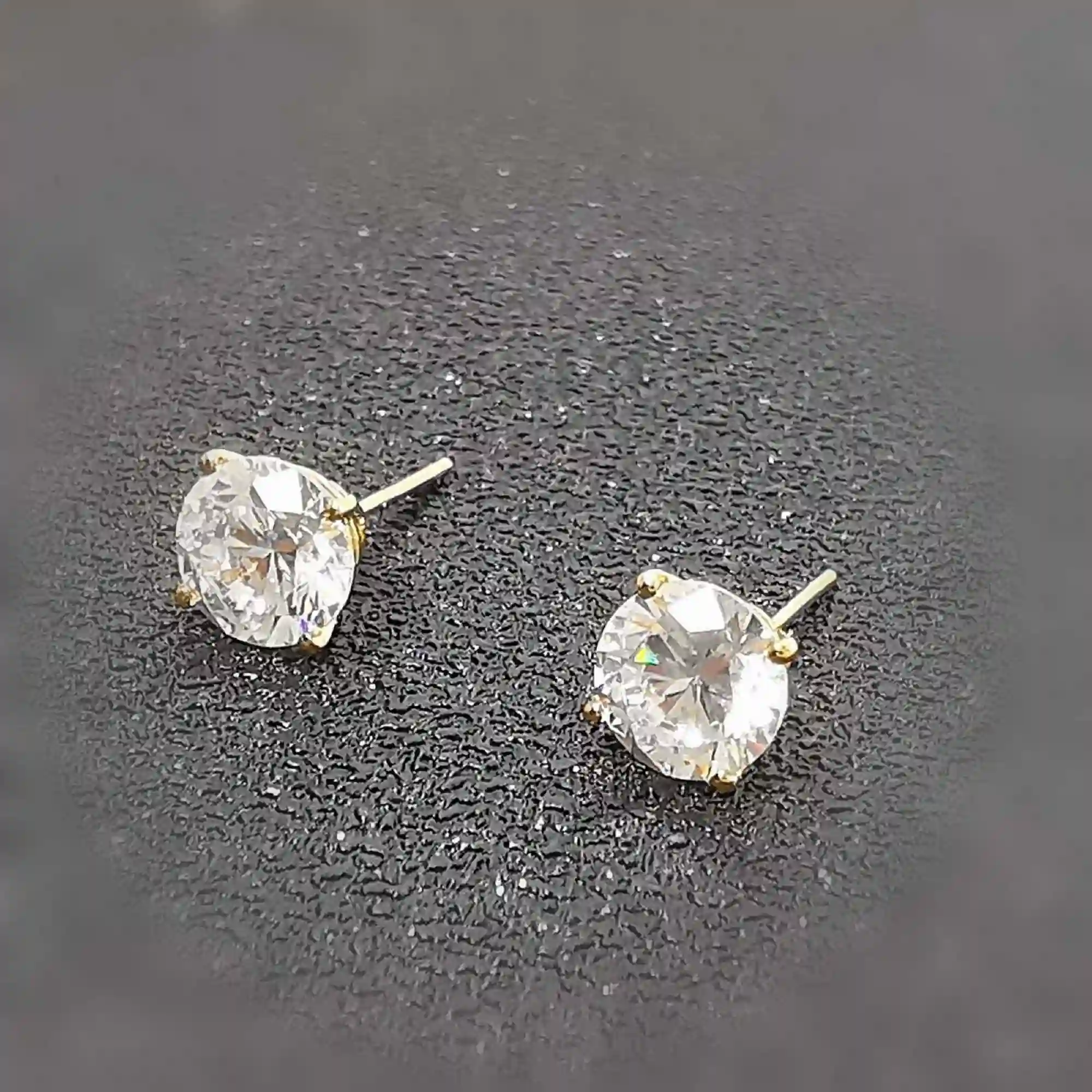 2ct, Diamond Stud Earrings, SOLID 18K GOLD Earrings, Wedding Stud Earrings for Bride, Yellow Gold Diamond Stud Earrings, Valentine Wife Gift 