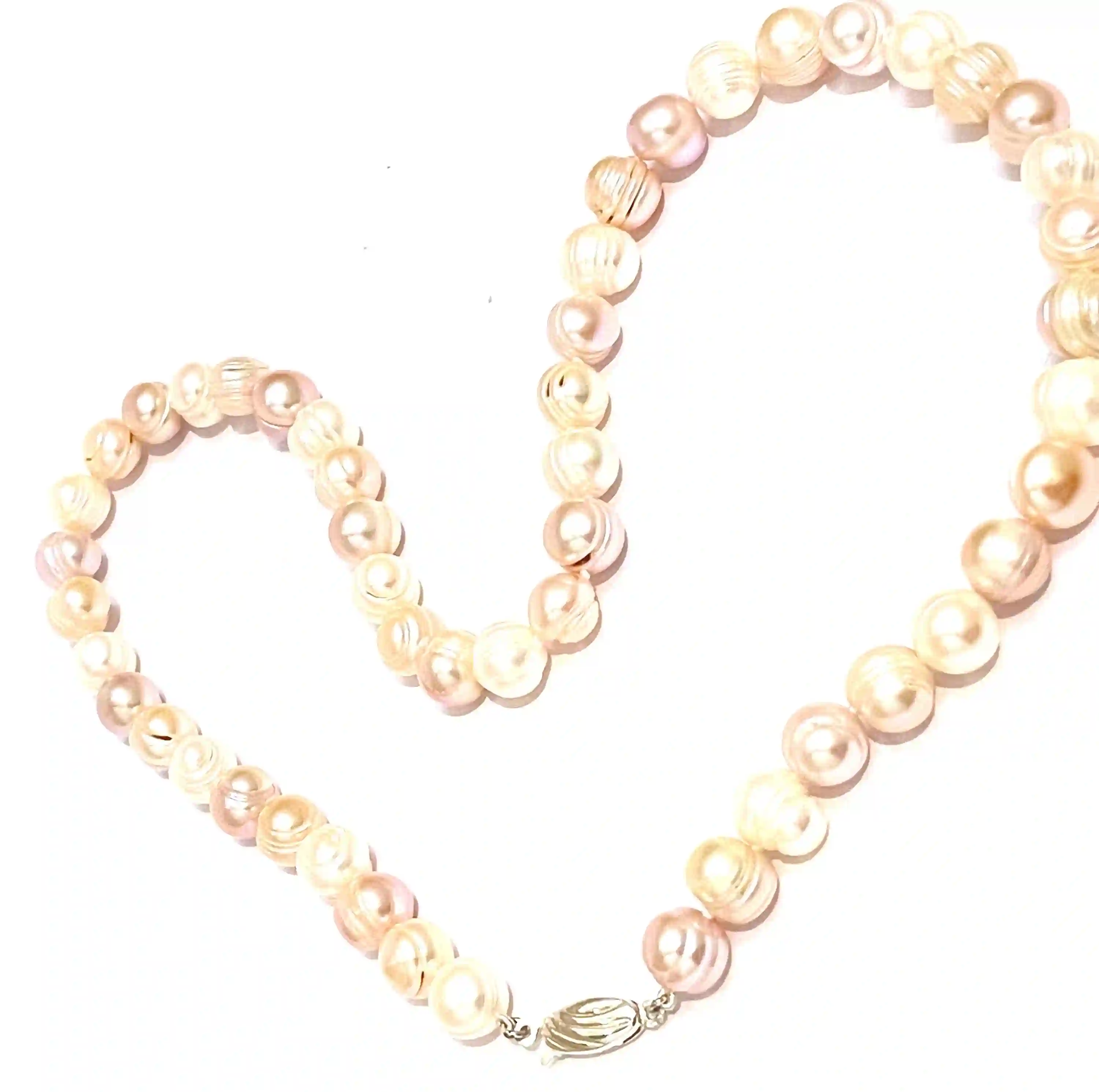 Japanese Akoya Pearl Necklace -Luxury Baroque Natural Pearl - Multi Colored Pearl Necklace - Cultured Pearl Necklace - Akoya Pearl Necklace 