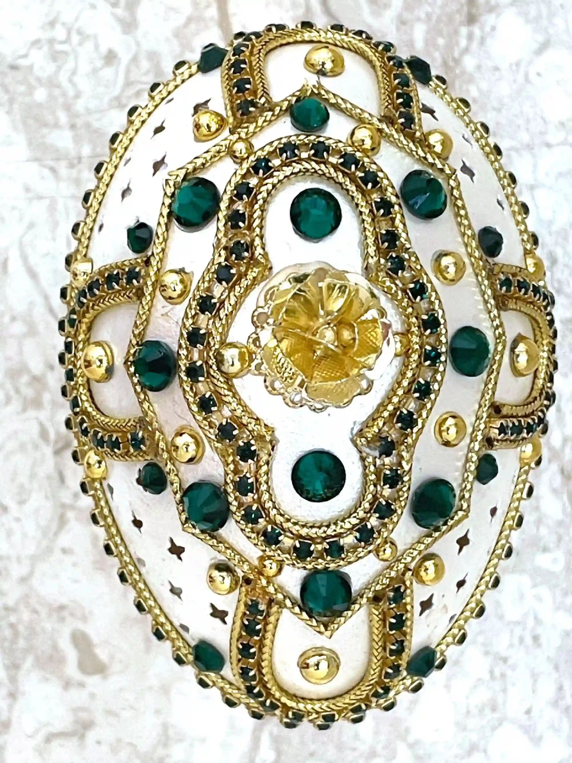 ONE ONLY, Faberge-Style Egg Ornament, Couple Gift for Wedding, Present for wife, Birthday Gift for her, Marriage Anniversary, Faberge egg, 24kGOLD 