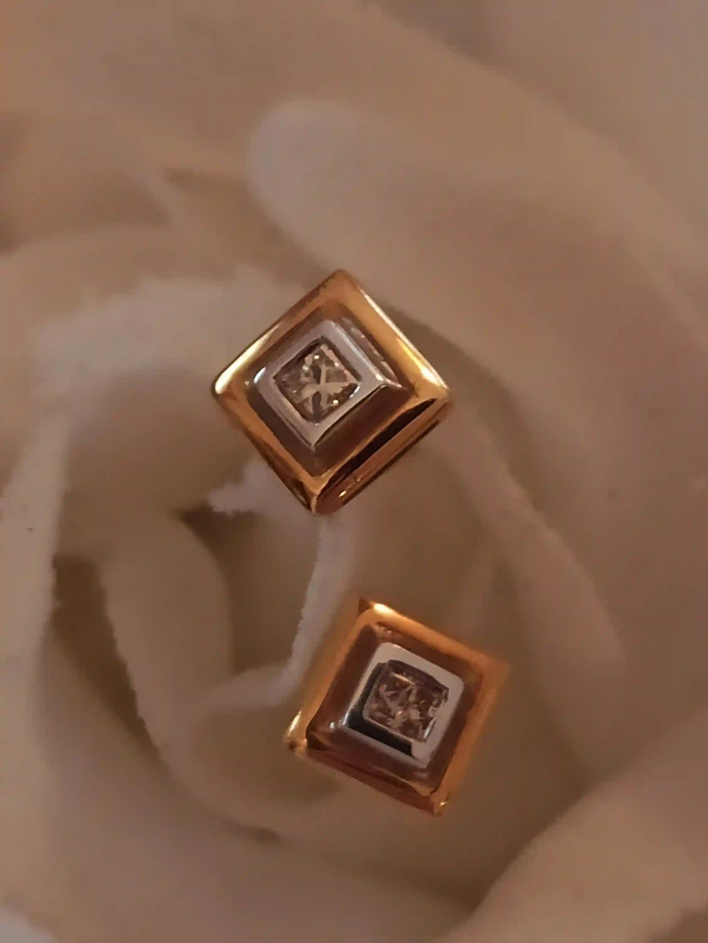 Diamond earrings solid 18K gold Unique jewelry gift /GENUINE diamond earrings HAND made /Real Diamond gold stud earrings Jewellery Handmade 