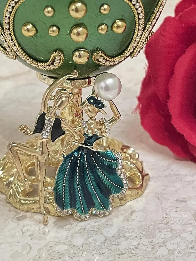 Faberge Egg Music, Gift for Couple, Faberge Egg Bridal Shower Gift, Faberge Egg Parents Anniversary, Couple Wedding Gift, Faberge Trinket Box.