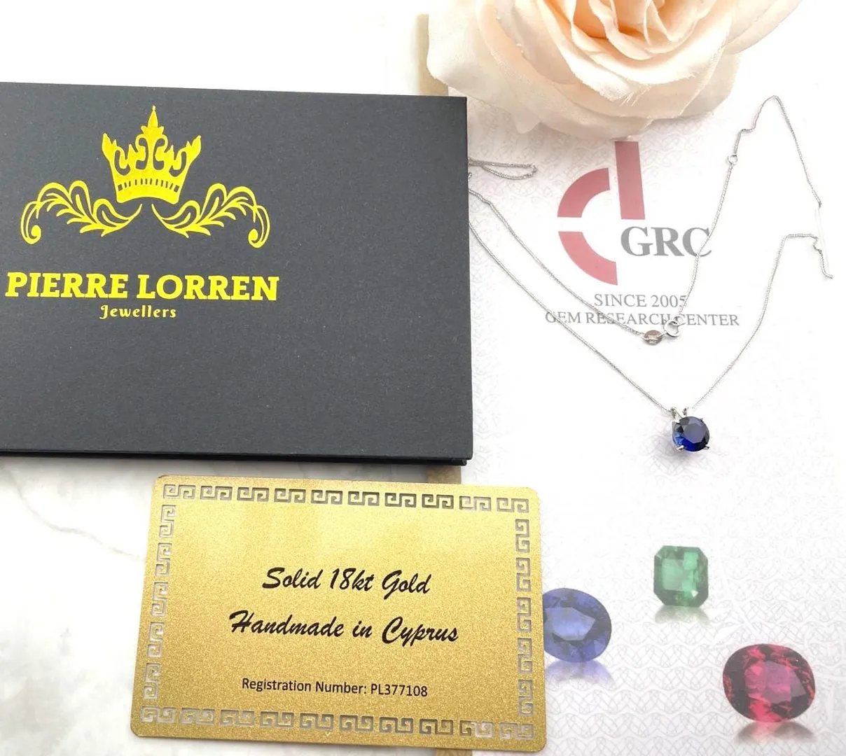 SOLID 18k Gold Necklace NATURAL Sapphire Pendant Sapphire Solitaire Fine Jewelry September Birthday 2 ct CERTIFIED Pendant 45th Anniversary