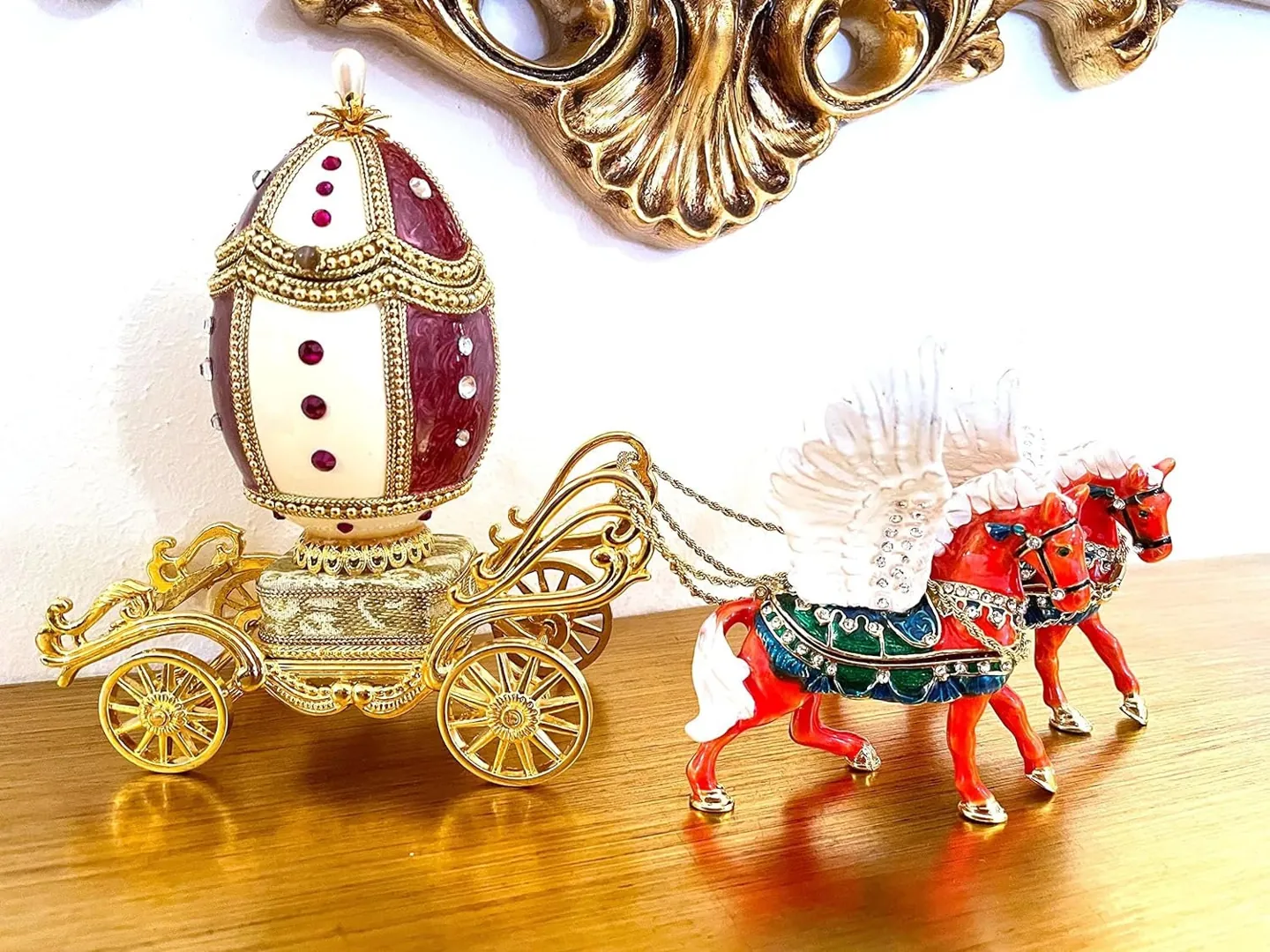 New Year's 2001 Faberge Egg, Christmas Gift, Vintage, One of a Kind, Fabergé Egg, 22nd Anniversary Gift for Her, 22-Year-Old Gift Ideas, Birthday.