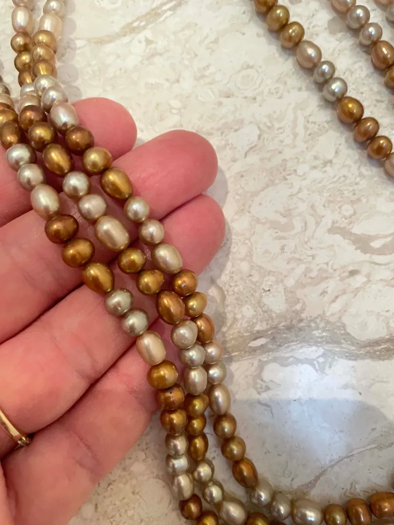 Designer South Sea Pearls Vintage Brown Japanese Pearl Necklace Pearl Jewelry Natural Pearls Solid Silver 18k White Gold Pearl Necklace Mom