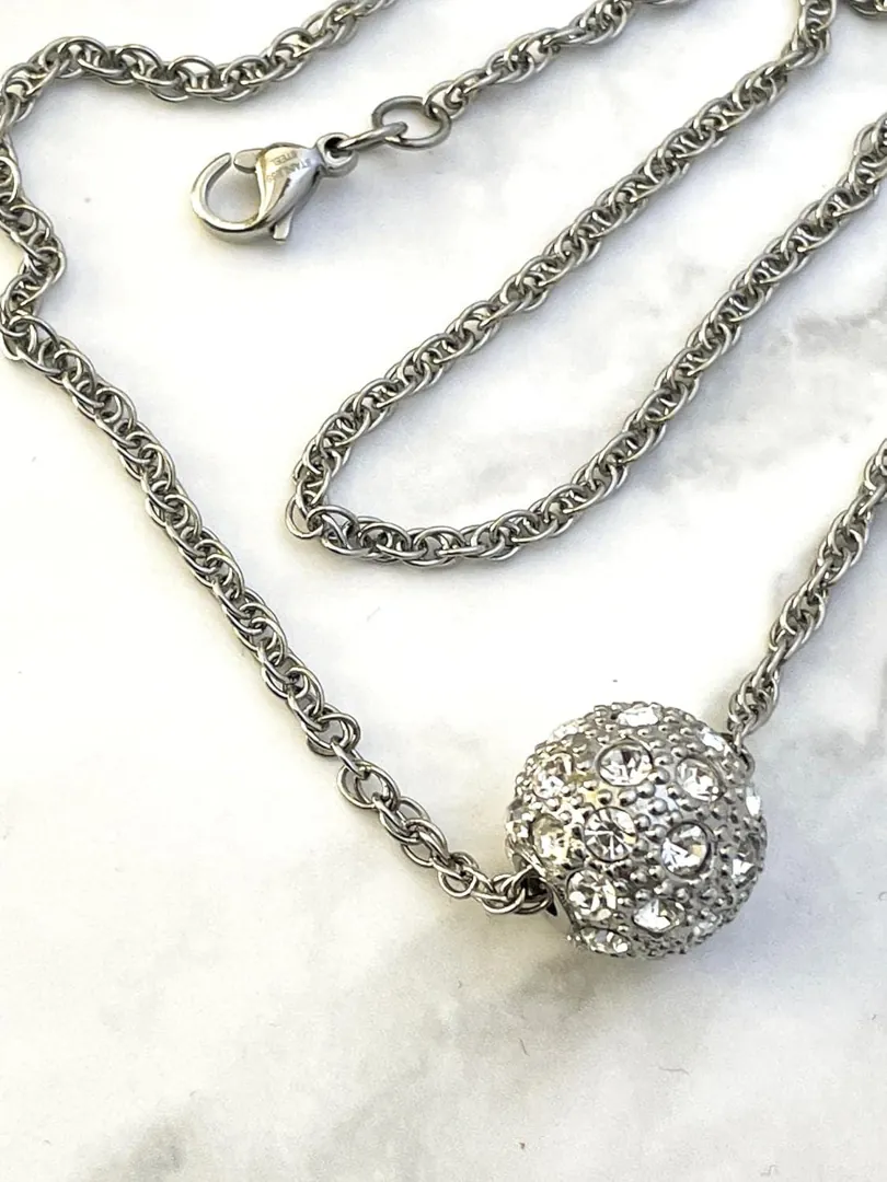 Unique Silver Austrian Crystal Diamond Pendant Necklace Bracelet Earrings - Eternity Jewelry for women - Silver Jewelry Sets - Handmade gift.