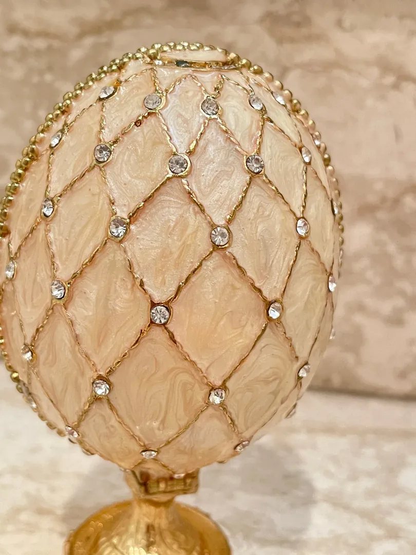 Fabergé Egg HANDMADE 333 Austrian Crystals Jeweled Crown Trinket for Men Fabergé Egg Gift for Him Trinket Grad Gift Husband Anniversary Men