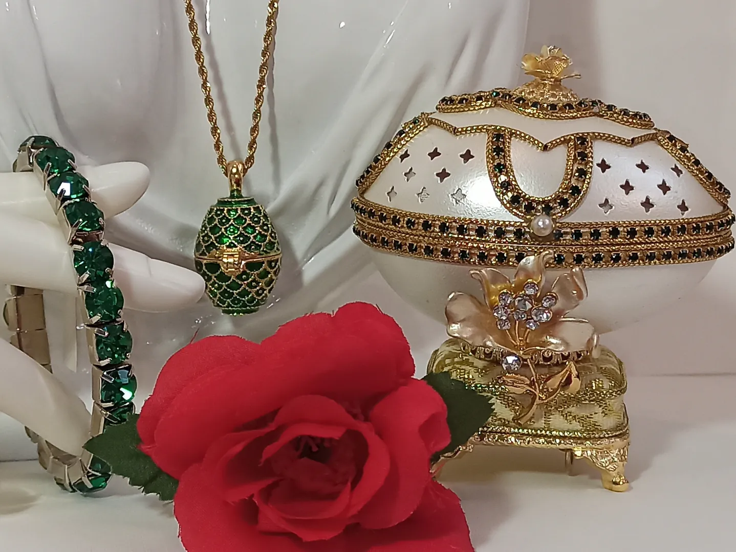 Pierre Lorren Faberge Egg St Petersburg Faberge Style Egg Home Decor Pure Gold Decor Swarovski Crystal Diamond Handset Birthday Anniversary